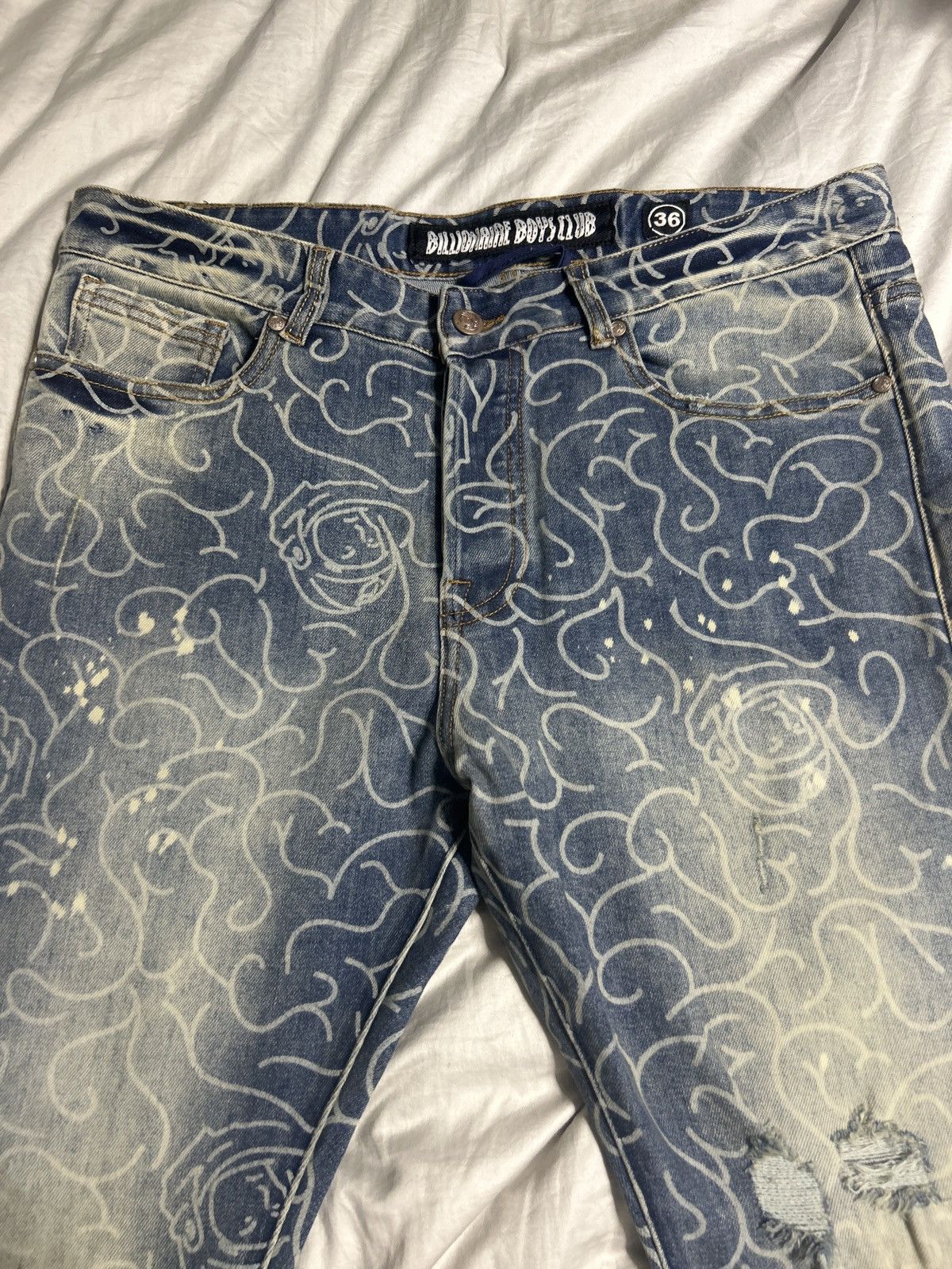 Image of Billionaire Boys Club Brain Jeans in Blue, Men's (Size 36)