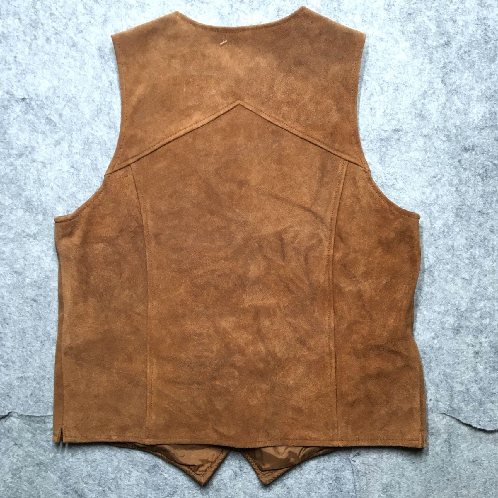 Vintage VINTAGE Sheplers Pardners Vest Mens 42 Brown Suede Leather Western Cowboy Pockets Size US XS / EU 42 / 0 - 5 Thumbnail