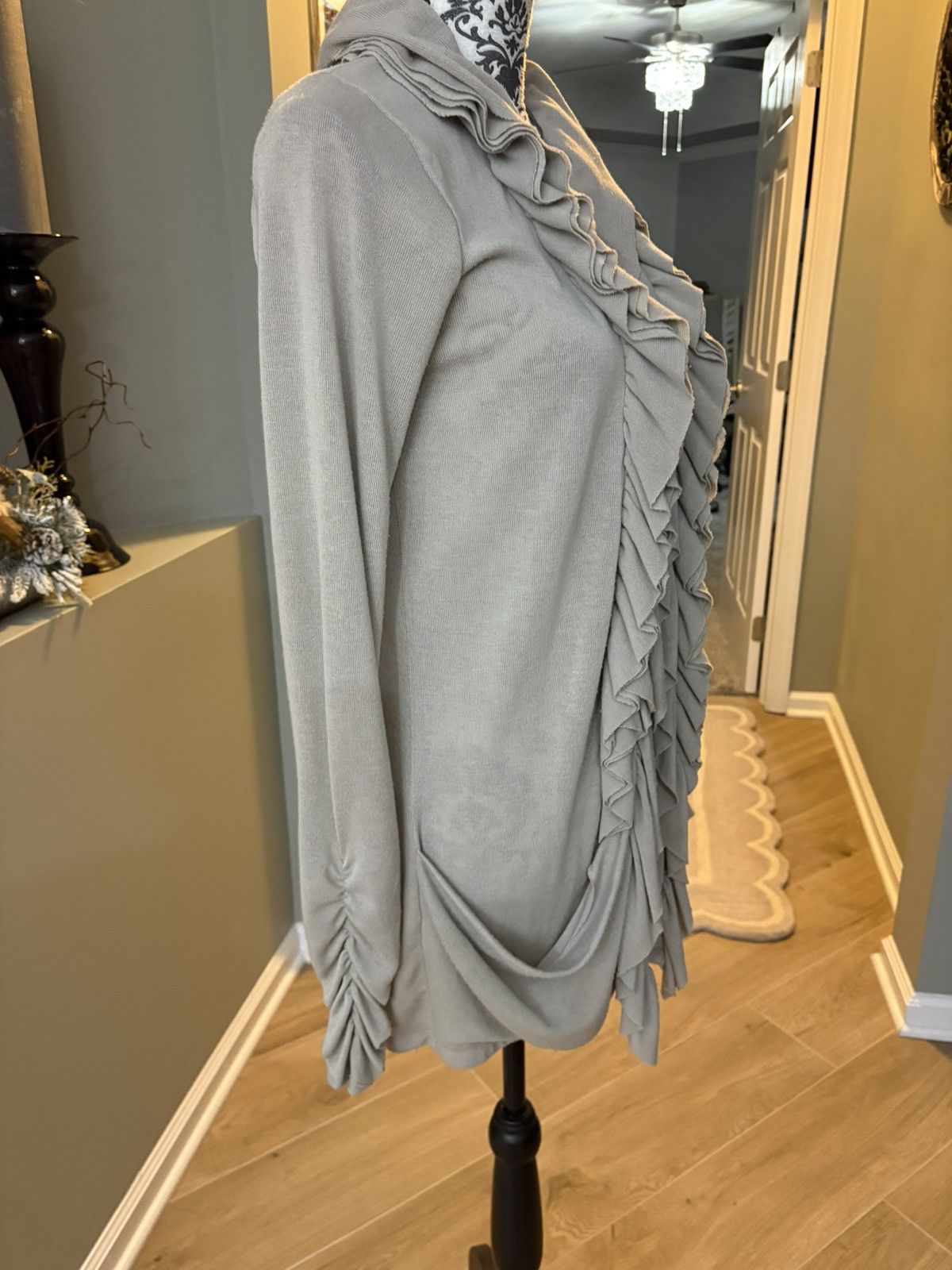 Other Studio Y size large tan open front cardigan Size L / US 10 / IT 46 - 4 Thumbnail