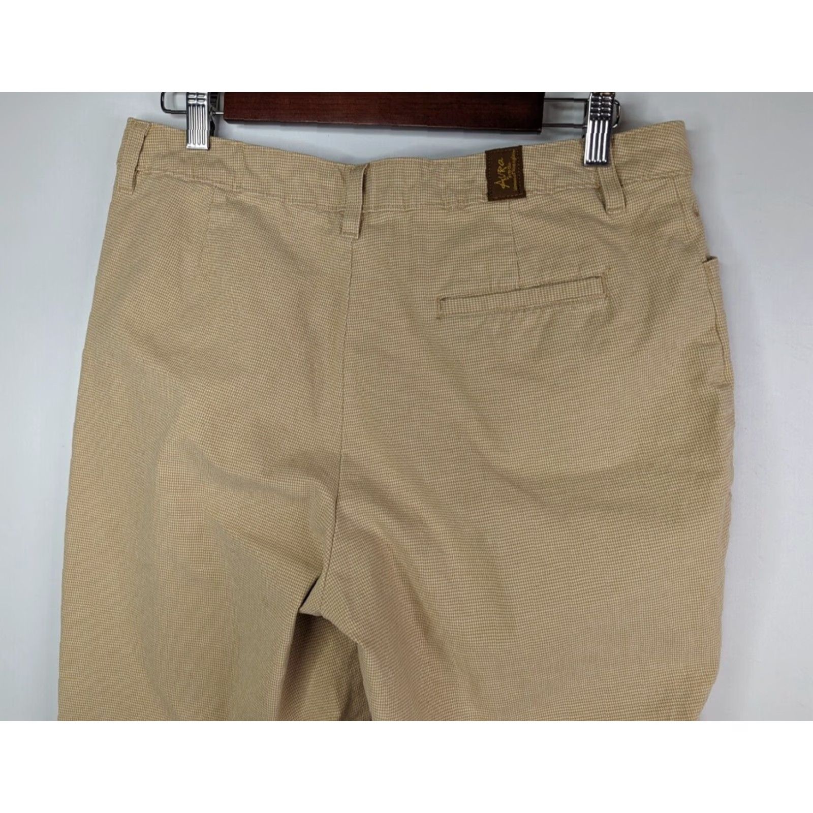 Wrangler VINTAGE Aura Wrangler Capri Pants Houndstooth Beige Cotton Womens Size 10 Ladies Size 32" / US 10 / IT 46 - 5 Thumbnail