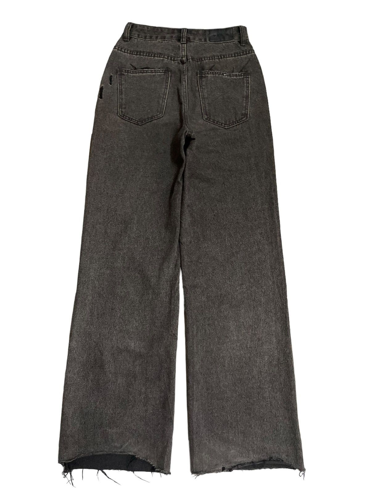 KMRii Vintage Japanese Distressed Fade Wash Wide Leg Baggy Jeans Size 26" / US 2 / IT 38 - 11 Thumbnail