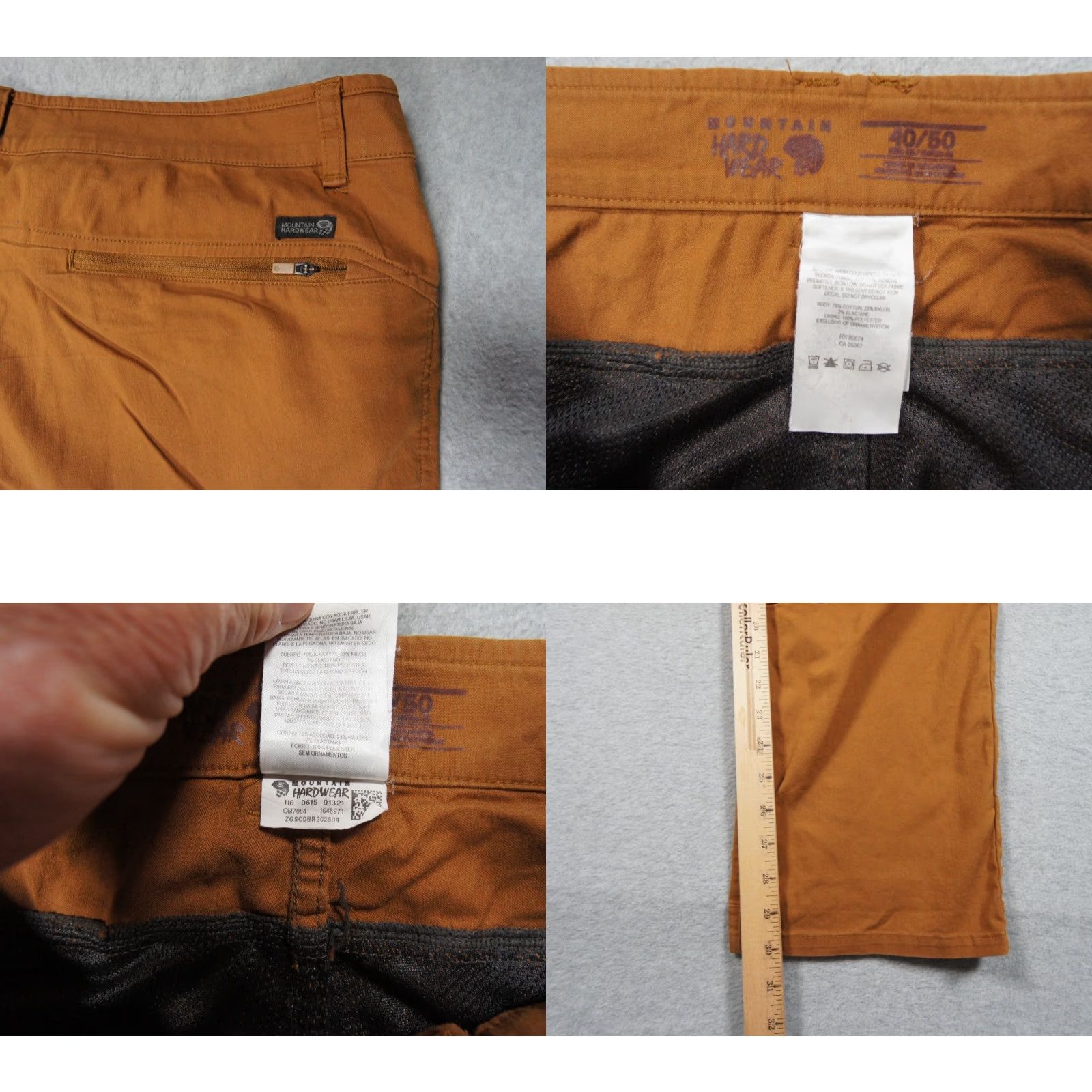 Mountain Hardwear Mountain Hardwear Pants 40x30 Brown Chino Stretch Roll Up Outdoors Hike Mens Size US 40 / EU 56 - 8 Thumbnail