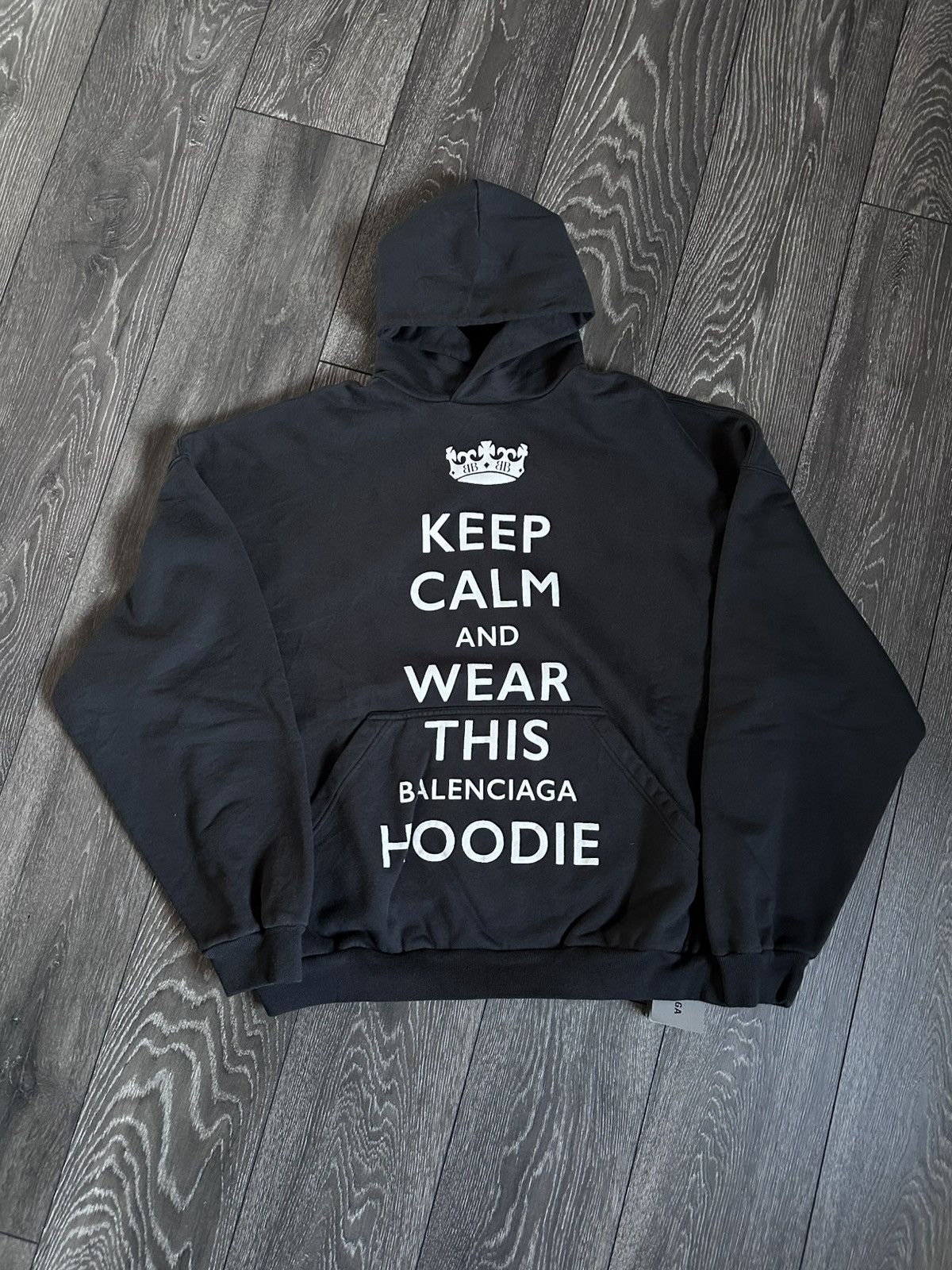 Balenciaga balenciaga keep calm and wear this hoodie oversized 