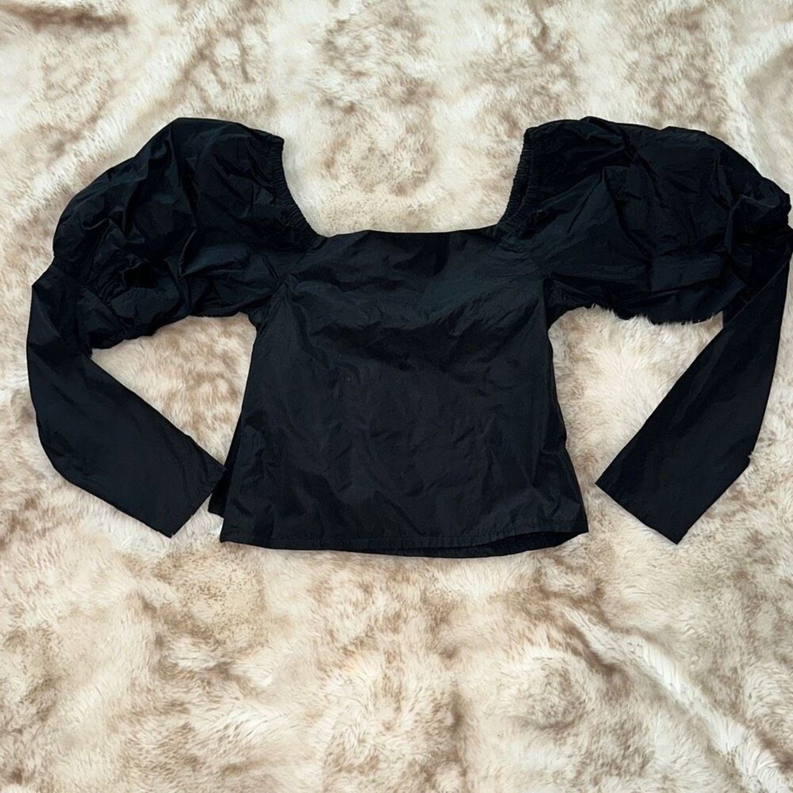 Other The Andamane Elsa puff sleeve taffeta black blouse | Sz XS Size XS / US 0-2 / IT 36-38 - 3 Thumbnail