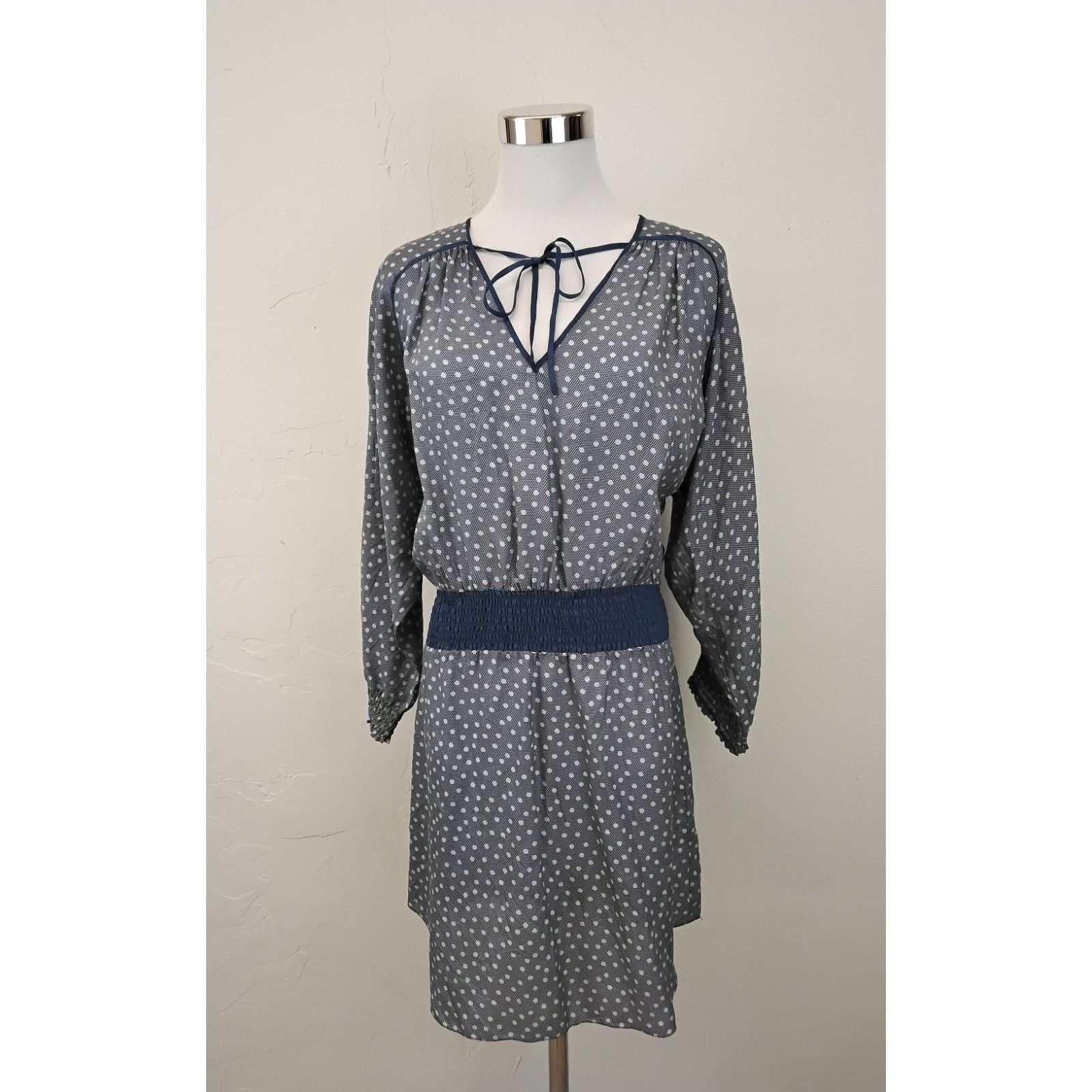 Rebecca Taylor Rebecca Taylor Dress Women's 4 Blue/White Polka Dots Size S / US 4 / IT 40 - 2 Thumbnail