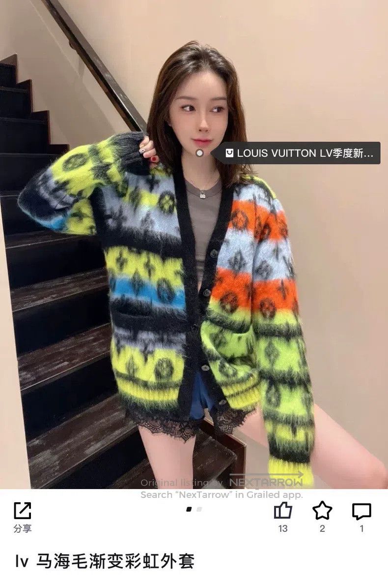 Louis Vuitton Louis Vuitton Colored Mohair Cardigan Jacket Size US XS / EU 42 / 0 - 1 Thumbnail