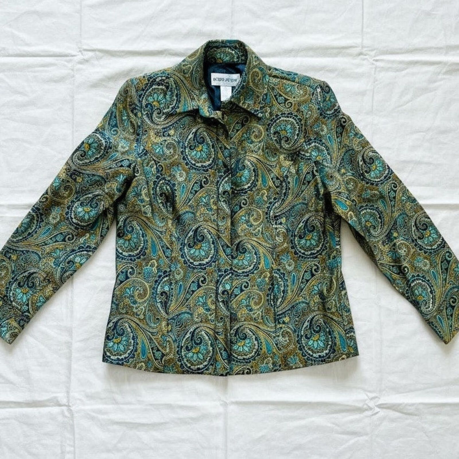 Other Brownstone Studio Vintage Gold Paisley Jacket Womens Small Size S / US 4 / IT 40 - 1 Thumbnail
