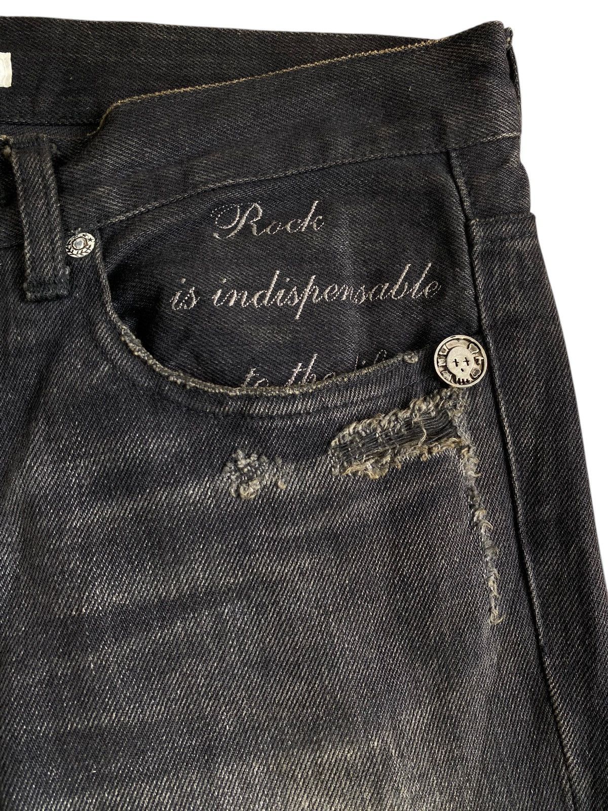 Japanese Brand Ego Tripping Japan Kurt Slim Fit Distressed Denim Size US 31 - 5 Thumbnail