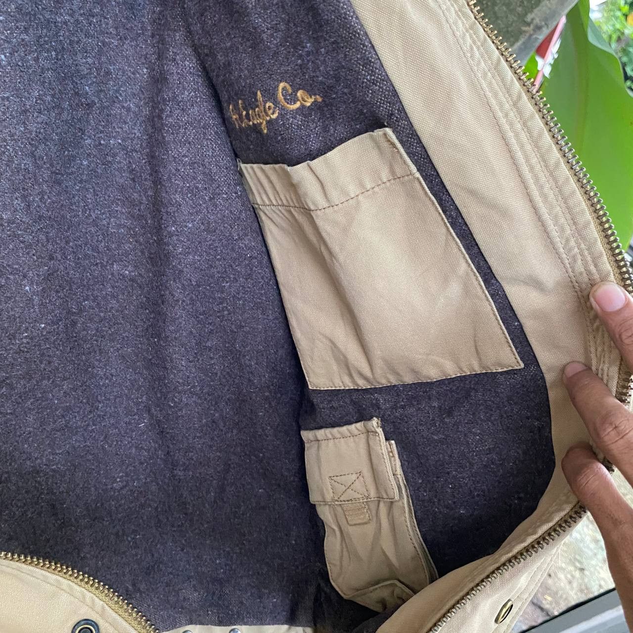 American Eagle Outfitters × Vintage Y2k American Eagle Outfitters Distressed Tan Jacket Size US M / EU 48-50 / 2 - 4 Thumbnail