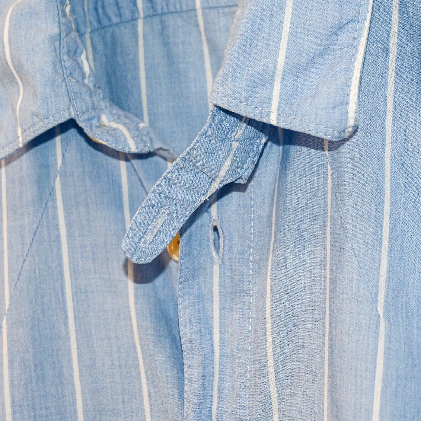 Folk FOLK Clothing tab collar Button up shirt blue striped Size L / US 10 / IT 46 - 4 Thumbnail