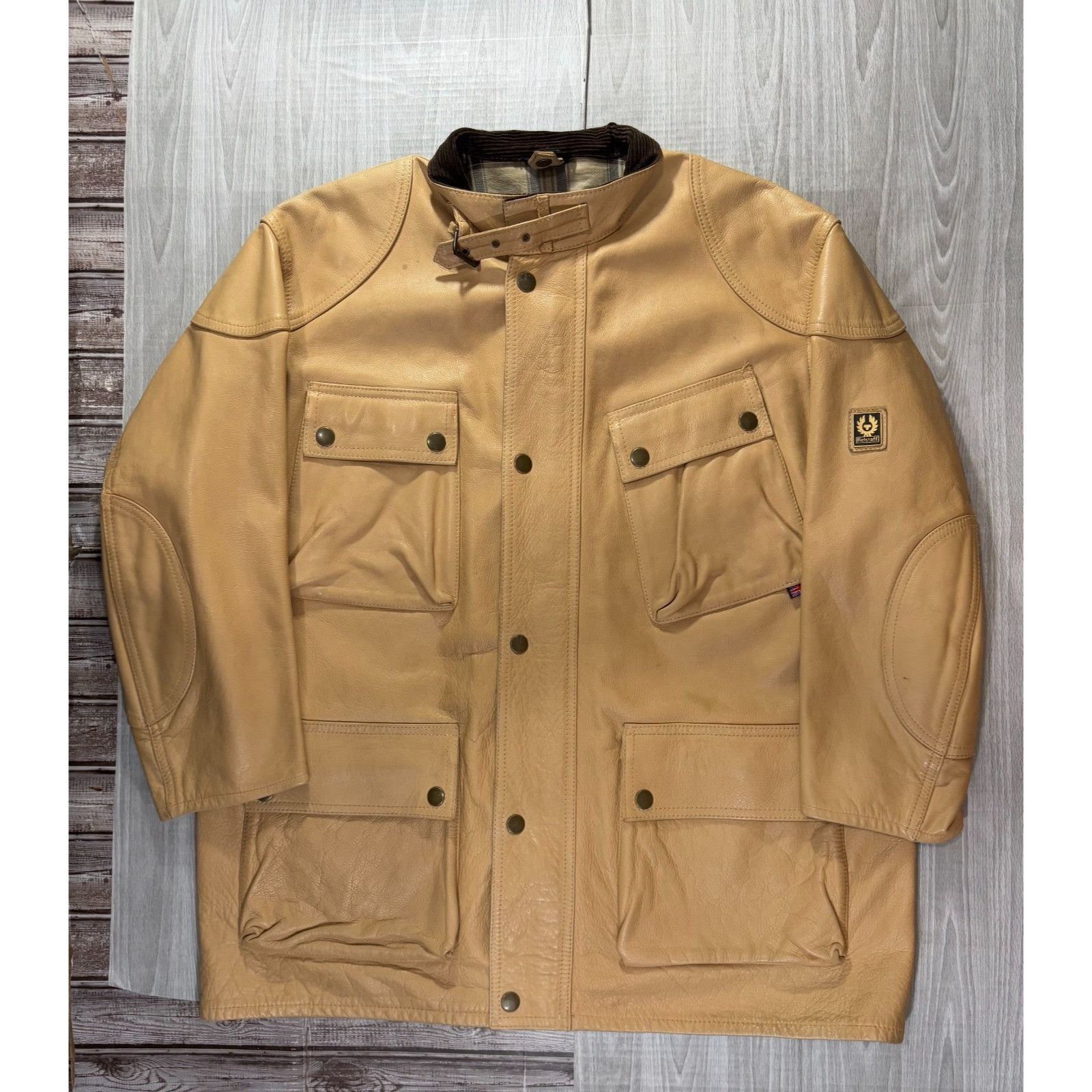 Belstaff Belstaff England Panther Biker Leather Jacket Sz 2XL color b Size US XXL / EU 58 / 5 - 1 Thumbnail