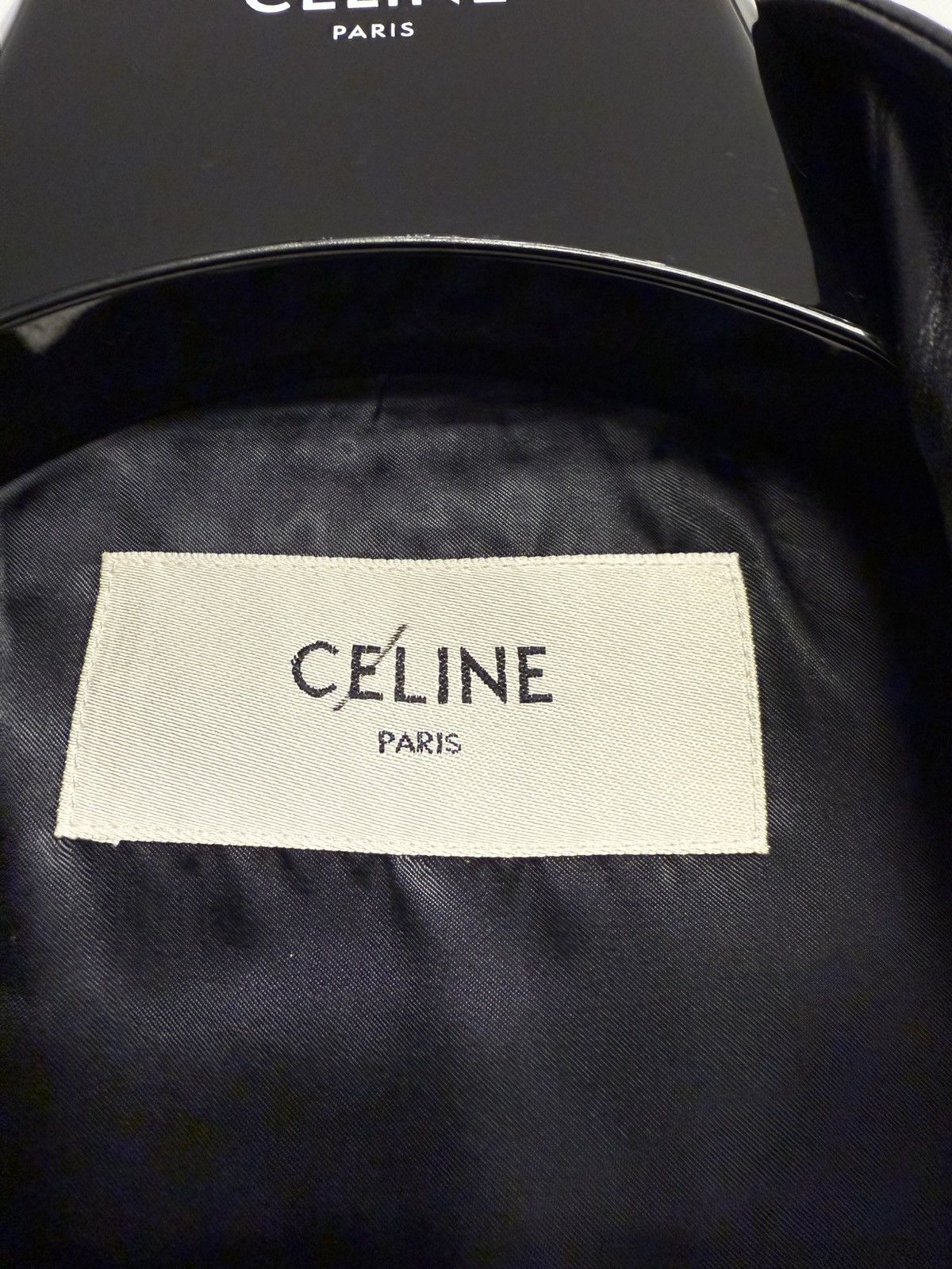 Celine × Hedi Slimane Celine Cafe Racer Padded Leather Jacket - 50 Size US M / EU 48-50 / 2 - 4 Thumbnail