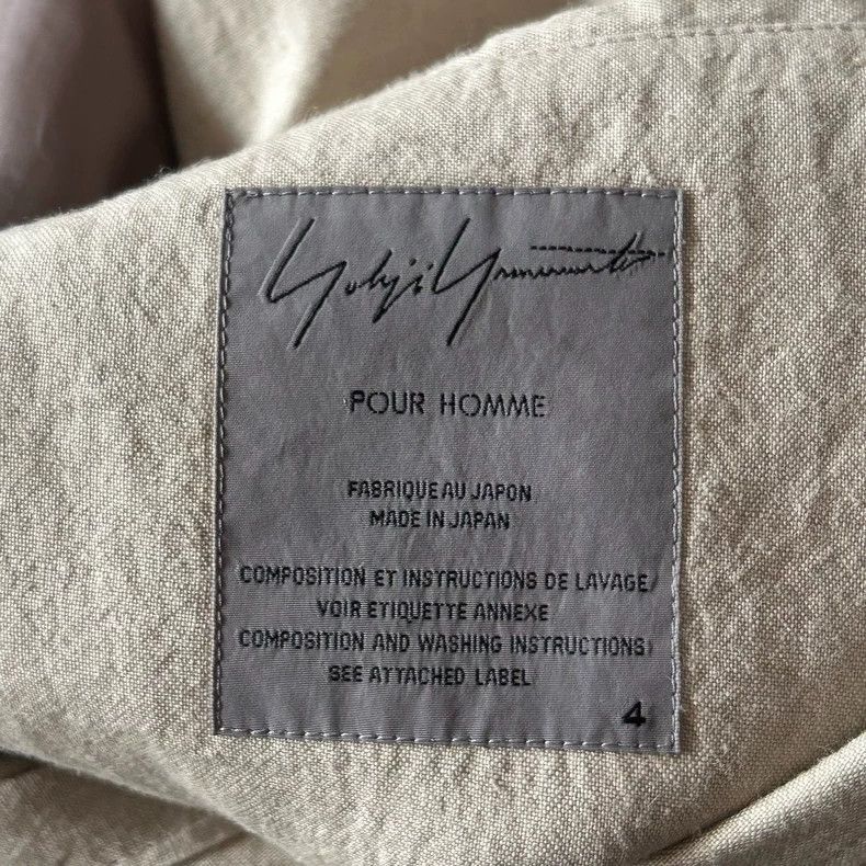Yohji Yamamoto Yohji Yamamoto Yohji Yamamoto Striped Linen Long Coat Size US L / EU 52-54 / 3 - 6 Thumbnail