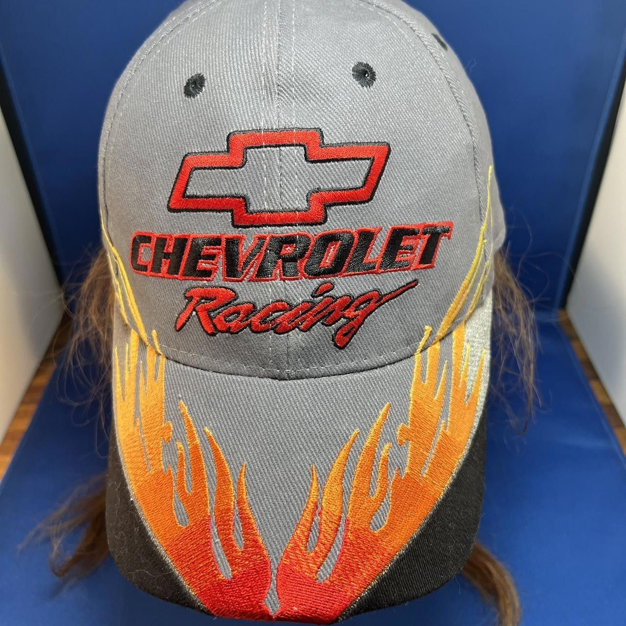 Designer Chevrolet Racing Gray Cap with Flames Size ONE SIZE - 3 Thumbnail
