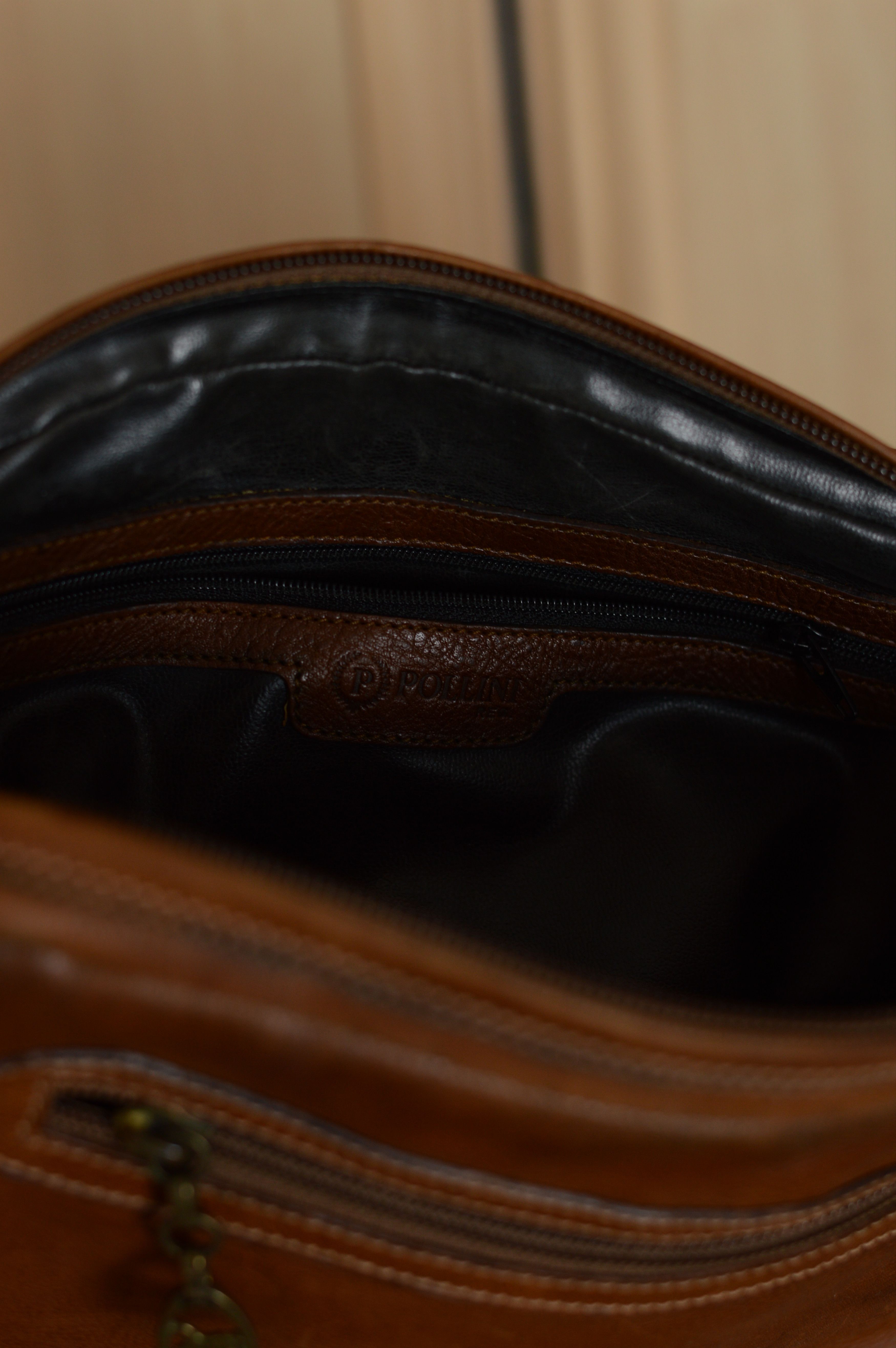 Pollini Pollini Brown Leather Shoulder Bag Size ONE SIZE - 9 Thumbnail