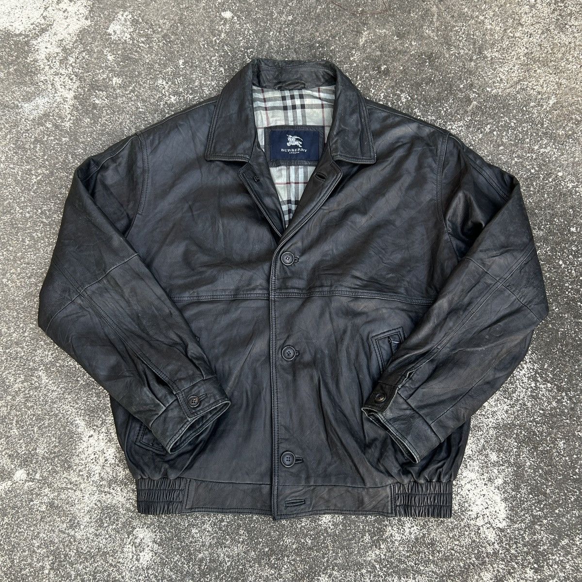 Burberry Vintage Burberry London Leather Jacket Size US M / EU 48-50 / 2 - 1 Thumbnail