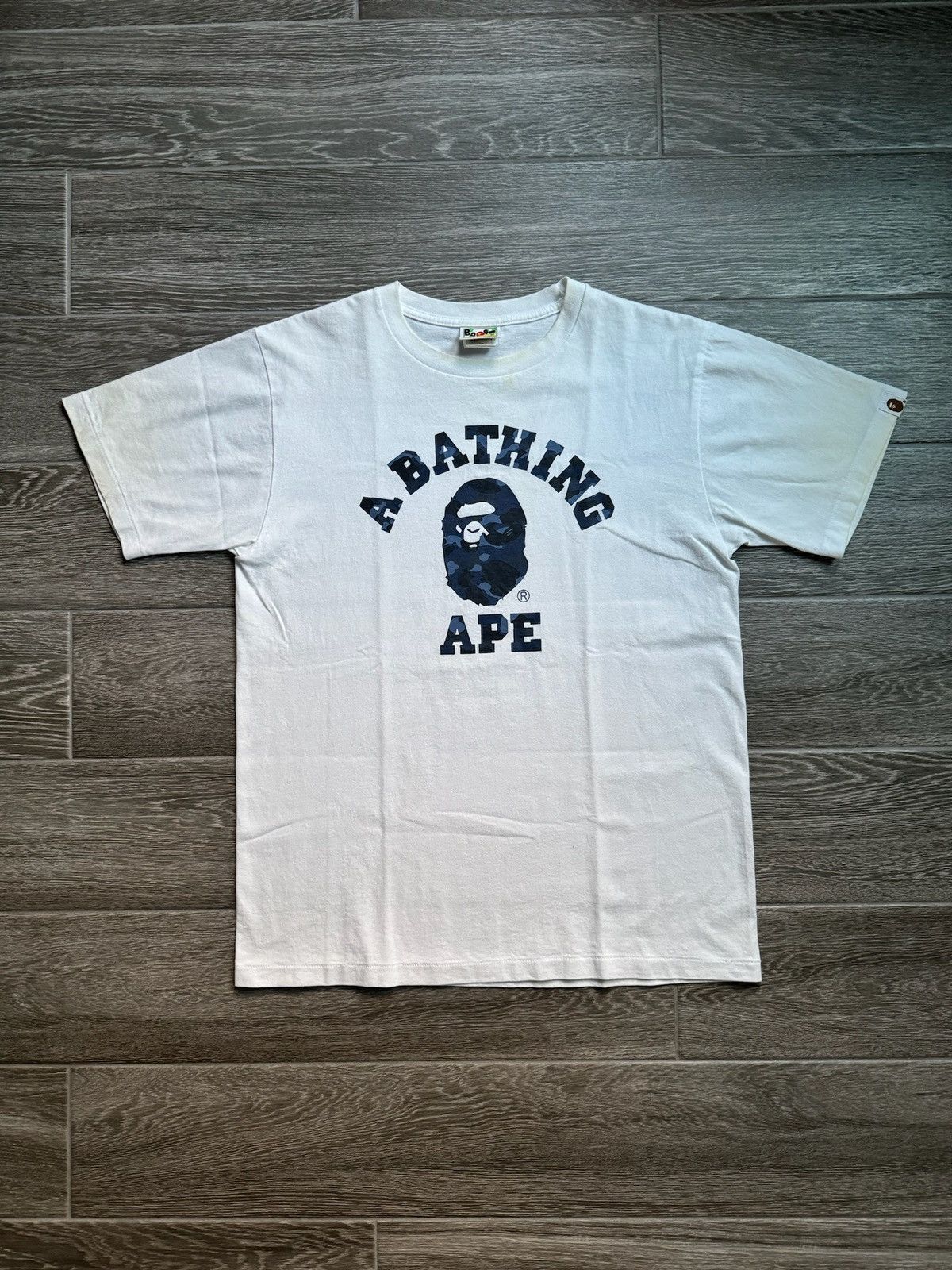 Bape Bape blue camo college T-shirt Size US M / EU 48-50 / 2 - 1 Thumbnail