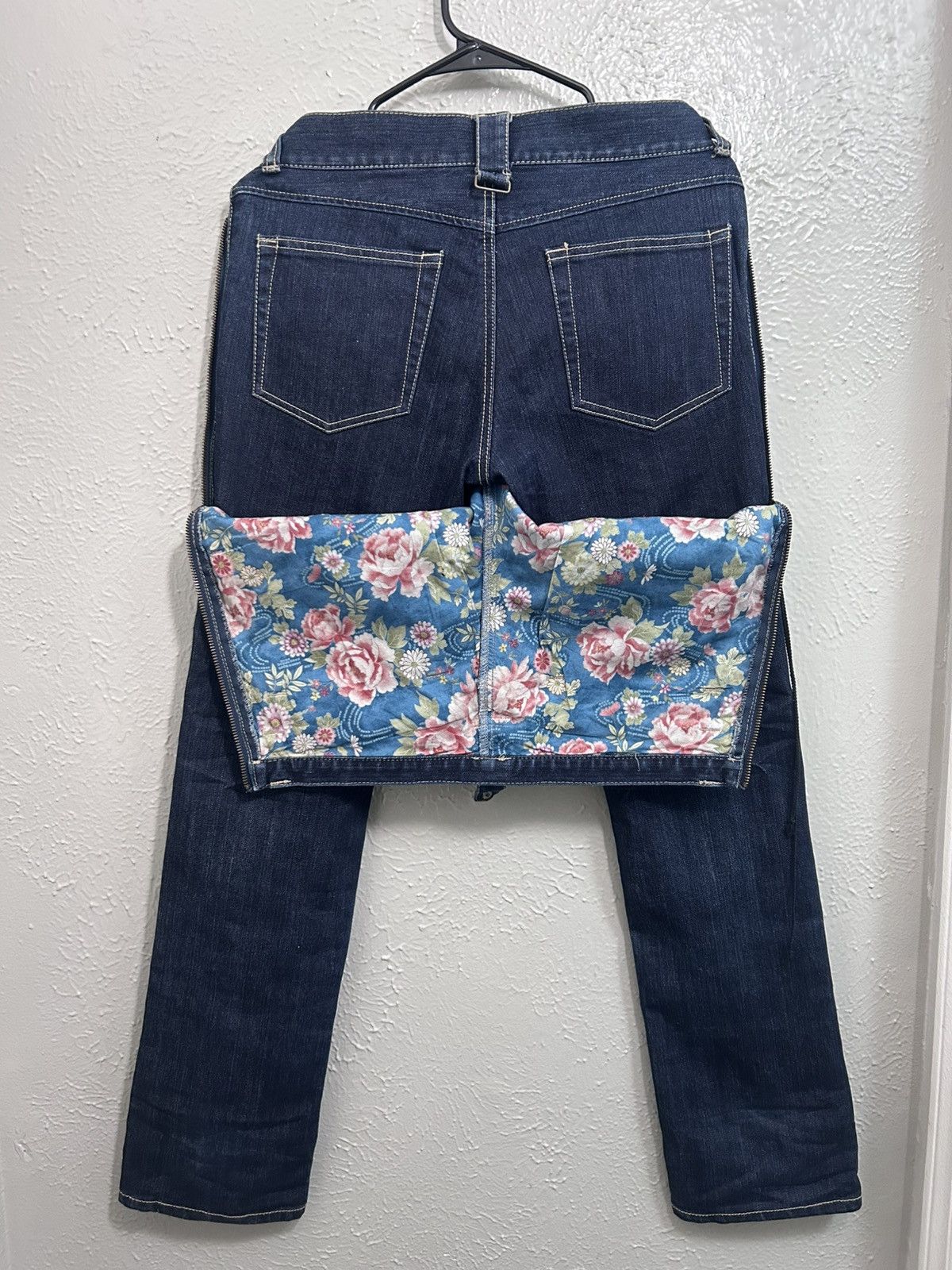 PPFM Payton Place For Men double waist convertible floral denim Size US 28 / EU 44 - 3 Thumbnail