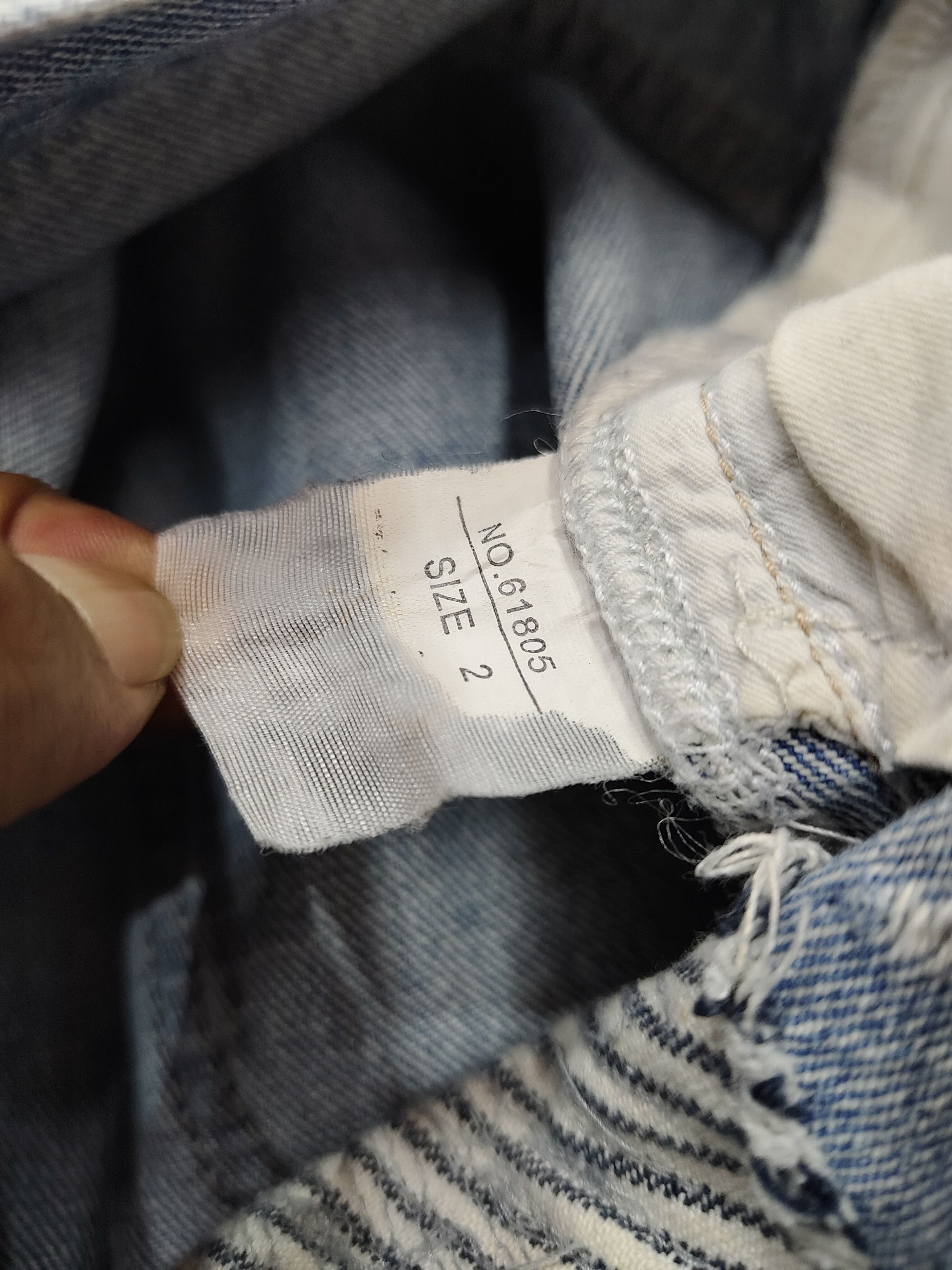 Japanese Brand SICK🇯🇵 Bit Blue 🇯🇵 Distressed Stitch Jeans Size US 33 - 7 Thumbnail