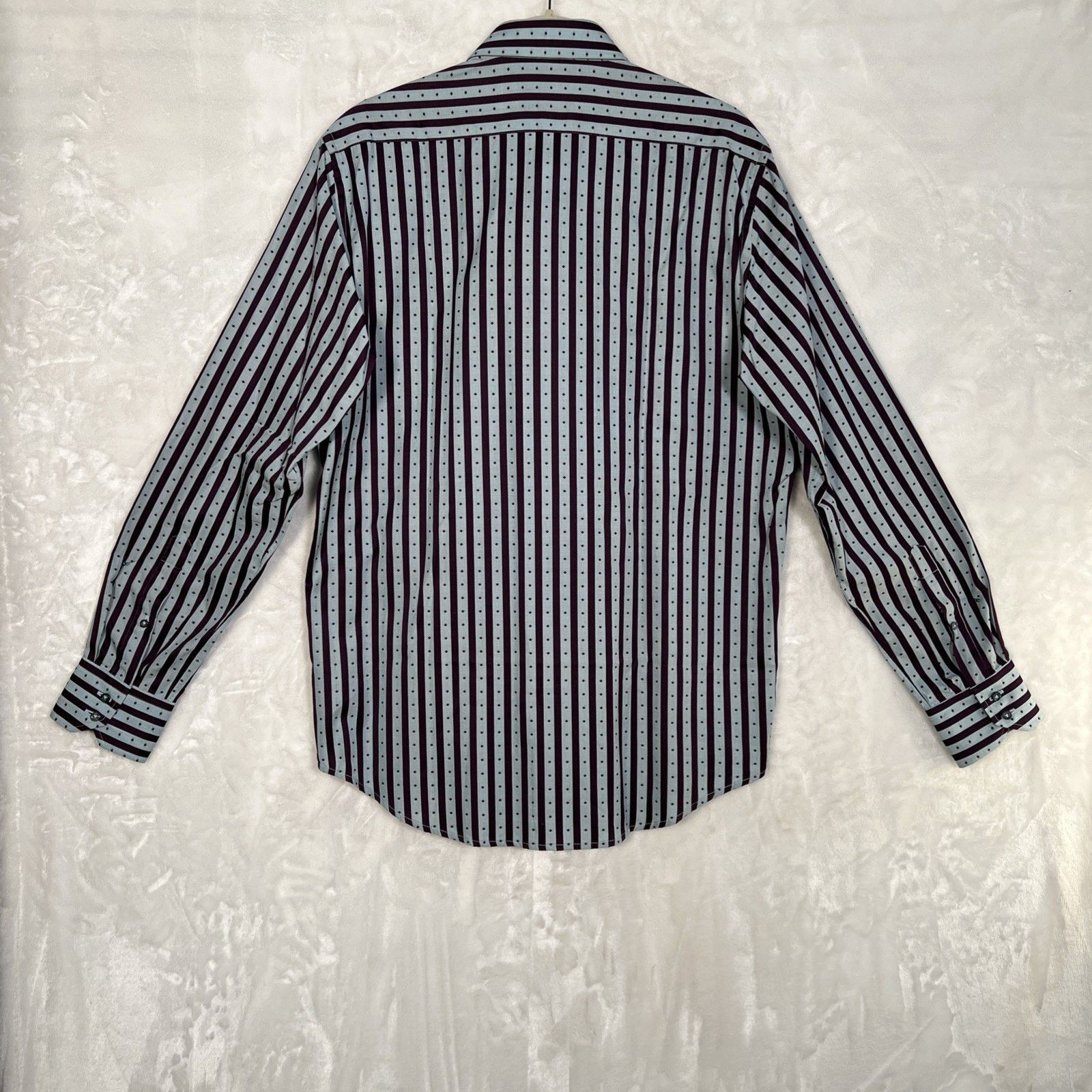 Robert Graham Robert Graham Mens Shirt Blue Dot Flip Cuff Italian Store Size US L / EU 52-54 / 3 - 15 Thumbnail
