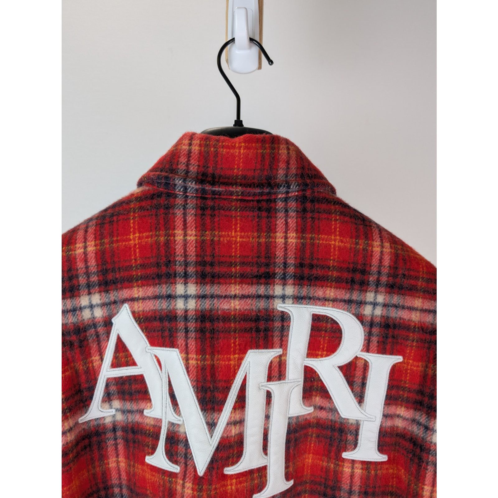 Amiri o1rshd1 Brushed Plaid Overshirt in Red Size US M / EU 48-50 / 2 - 16 Thumbnail