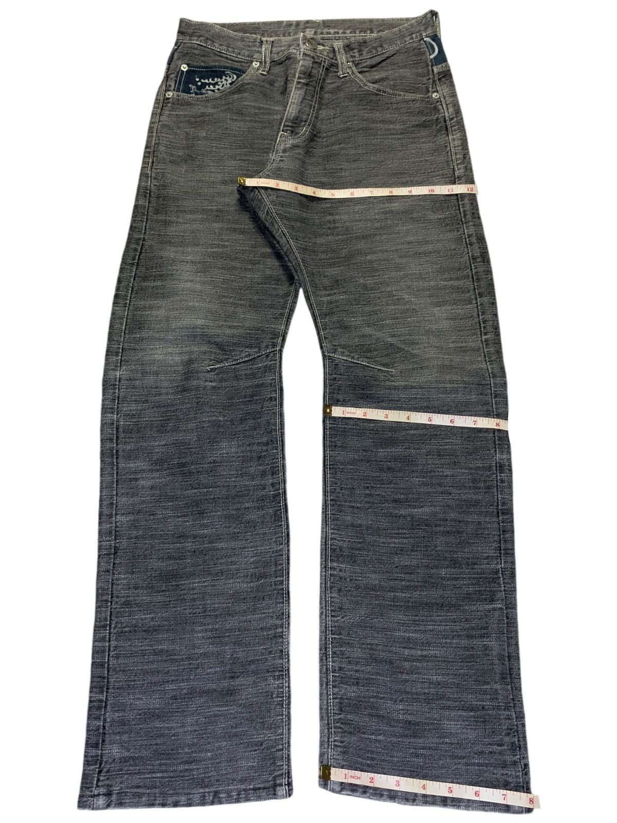 Japanese Brand Vintage Japanese Brand Karakuri Faded Style Loose Jeans Size US 30 / EU 46 - 14 Thumbnail