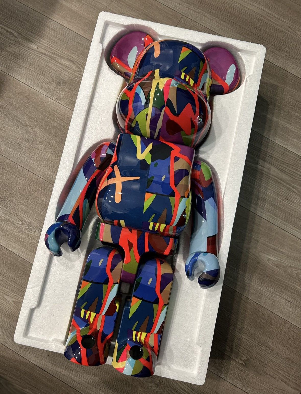 Kaws × Medicom Toy Brand New Kaws Tension Bearbrick 1000% Size ONE SIZE - 1 Thumbnail