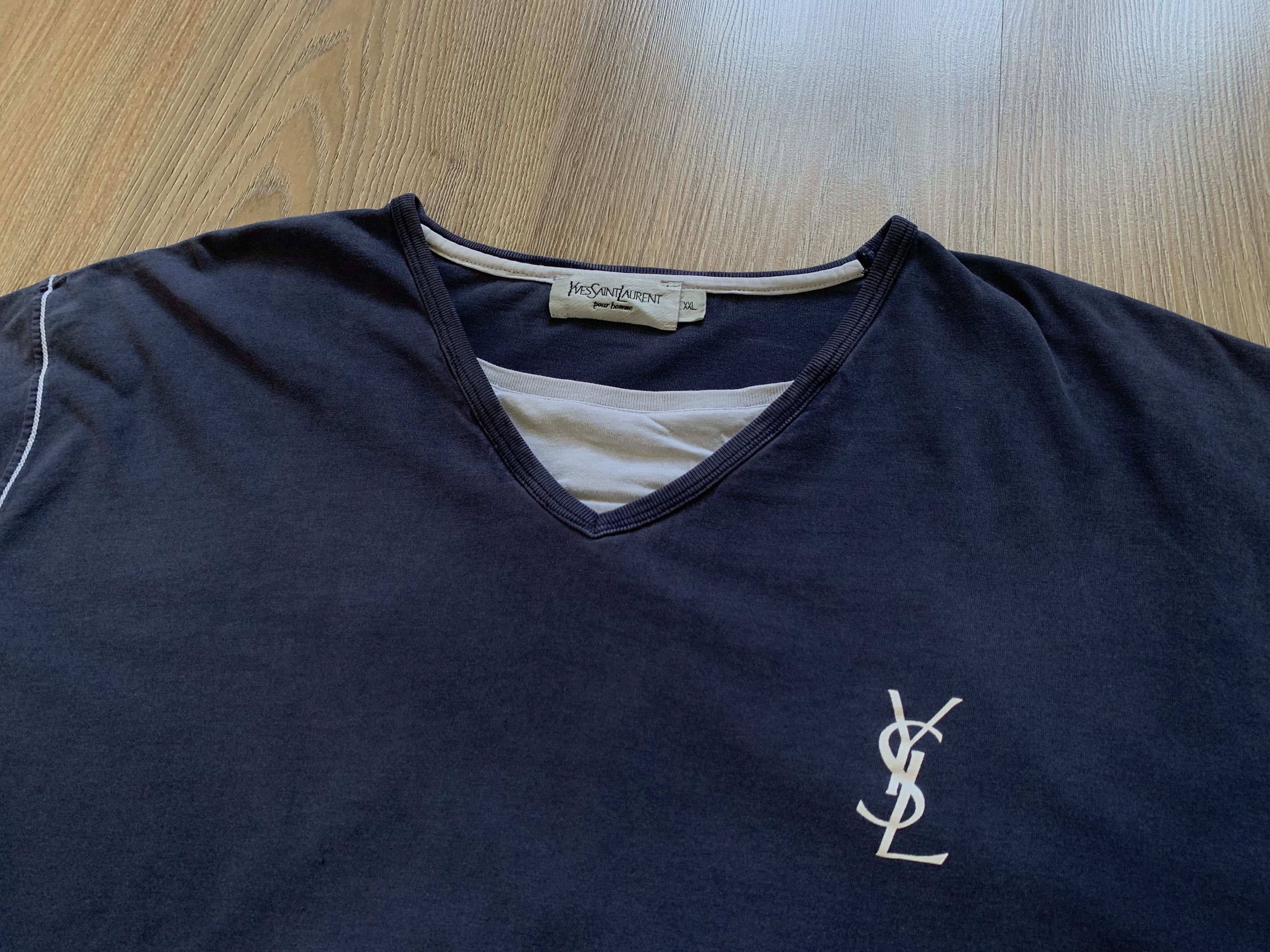 Other Vintage Yves Saint Laurent Y2K YSL T Shirt Size US XXL / EU 58 / 5 - 5 Thumbnail