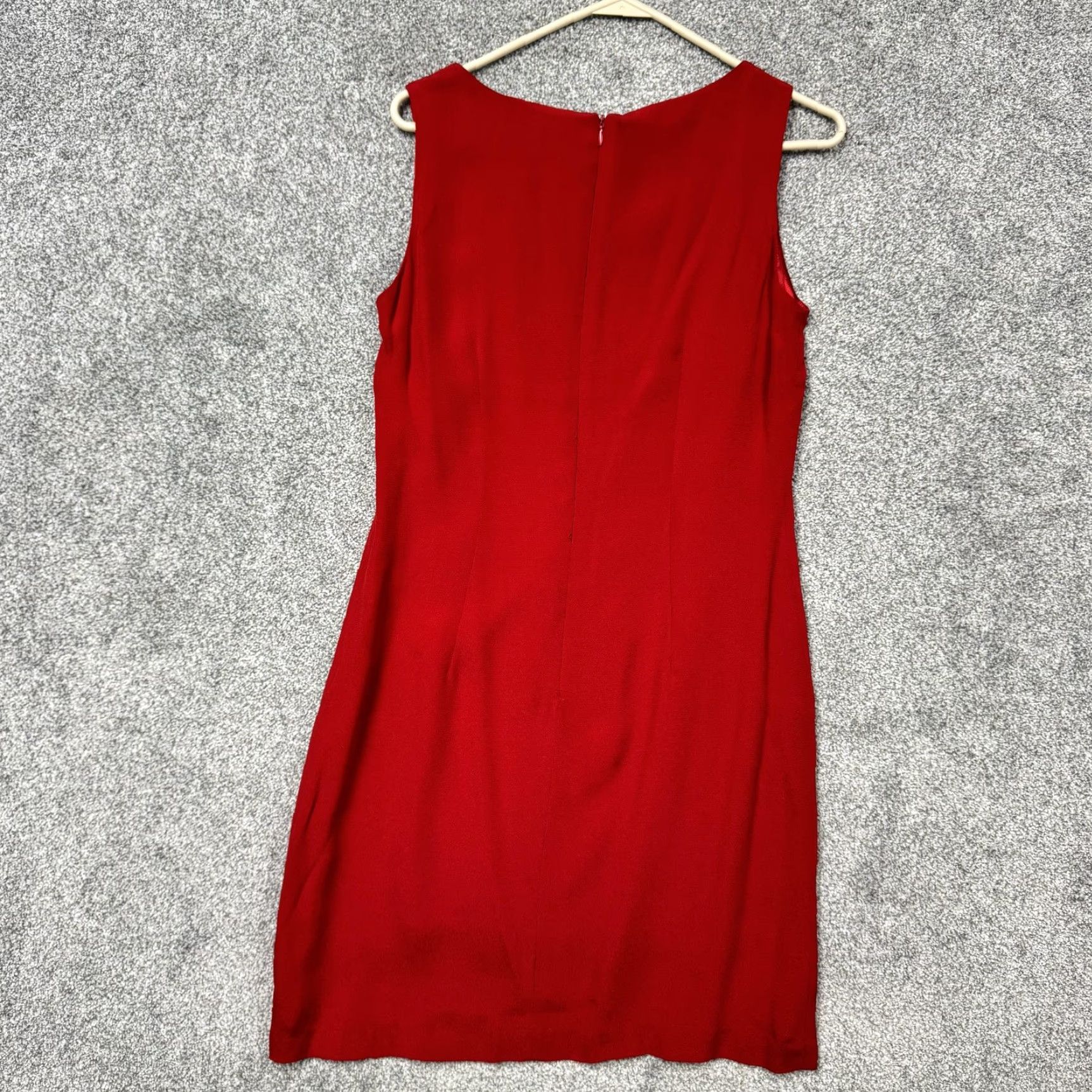 Vintage VINTAGE Hannah Hardy Dress Shirt Women 8 Red Sleeveless Cocktail Party/Wedding/Valentines Satin Center Front Panel Size M / US 6-8 / IT 42-44 - 7 Thumbnail