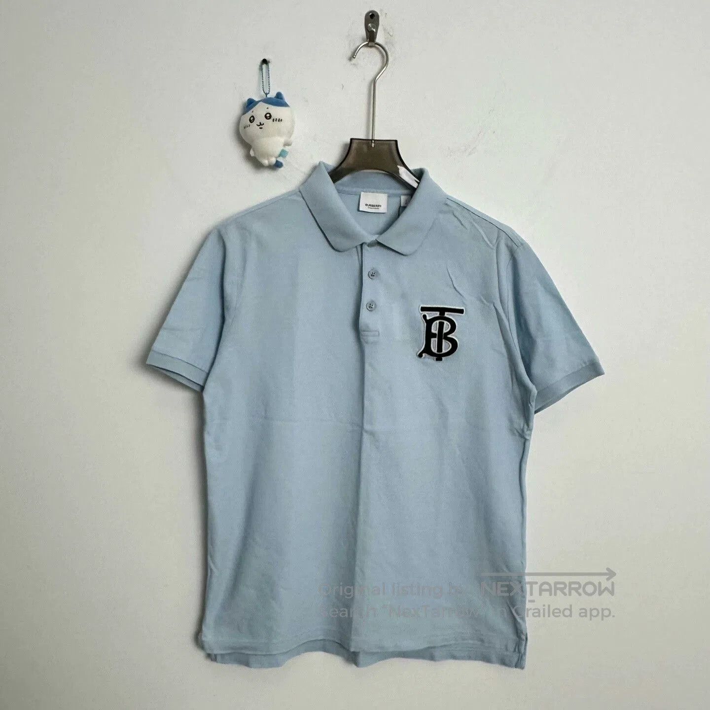 Burberry Burberry Sky Blue TB Logo Polo Shirt. Size US S / EU 44-46 / 1 - 1 Thumbnail