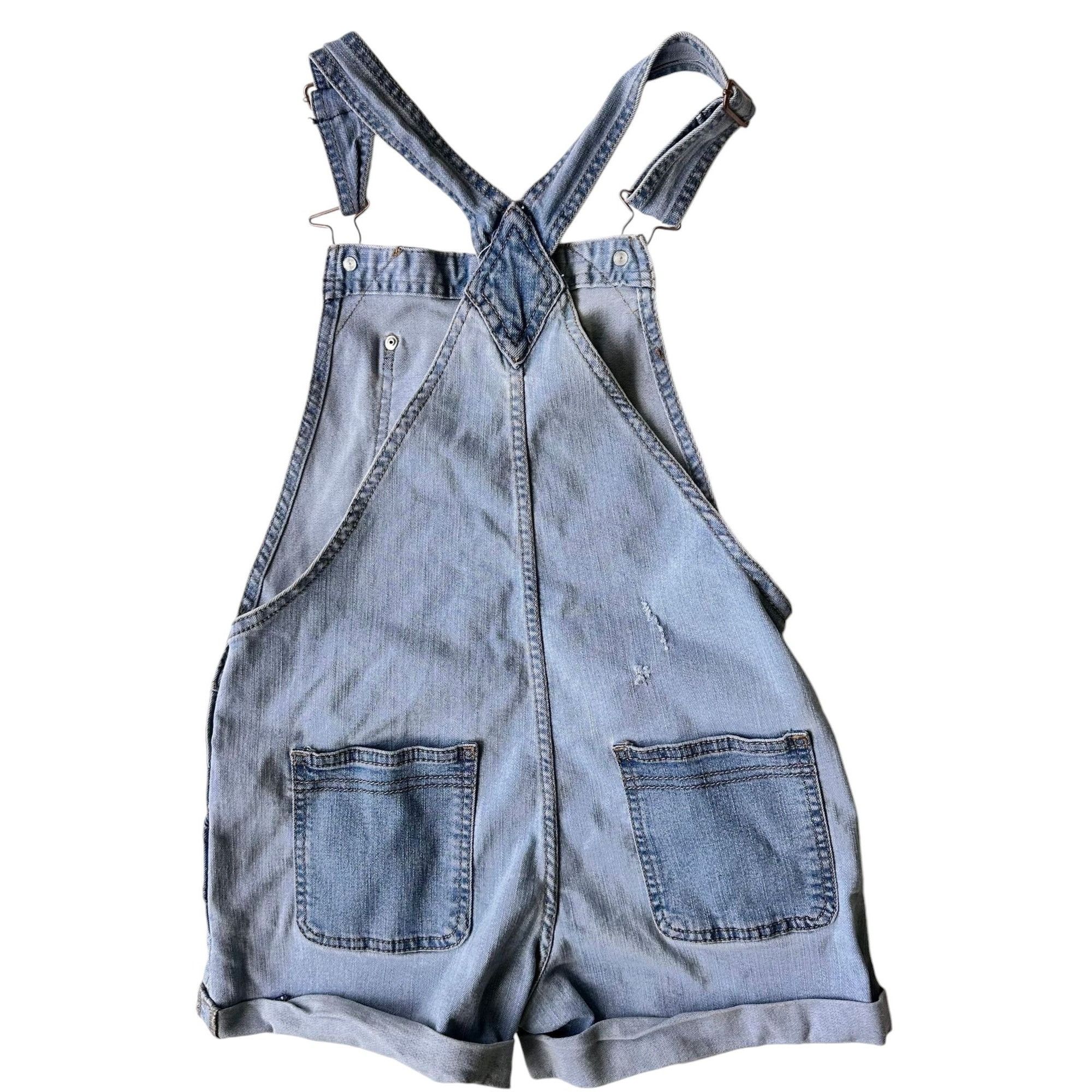 Jordache Jordache Denim Shortalls Bib Overalls Girls Large Distr Size 29" - 4 Thumbnail