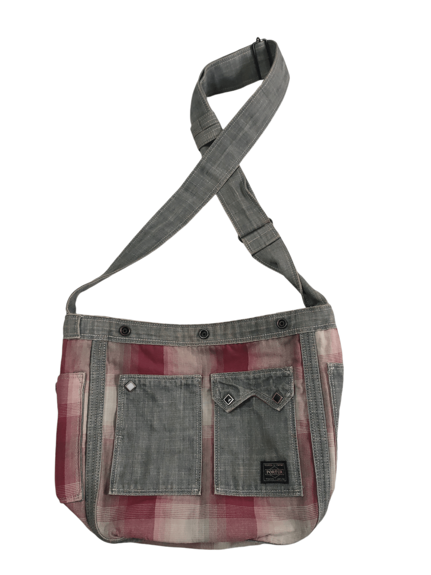 Sling Bag Porter Yoshida Japan X Reversible in Grey, Men's