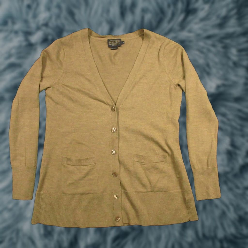 Pendleton Pendleton Cardigan Sweater Women S Wool Button Front V-Neck Brown Knit Casual Fall Winter Spring Regular Size S Size S / US 4 / IT 40 - 1 Thumbnail