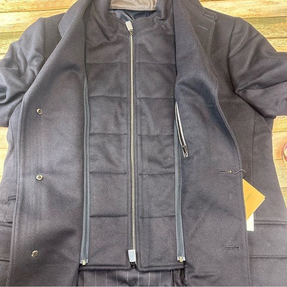 Corneliani Corneliani Mens Wool Topcoat 46 Navy IT 56 NWT $1895 Size US XL / EU 56 / 4 - 6 Thumbnail