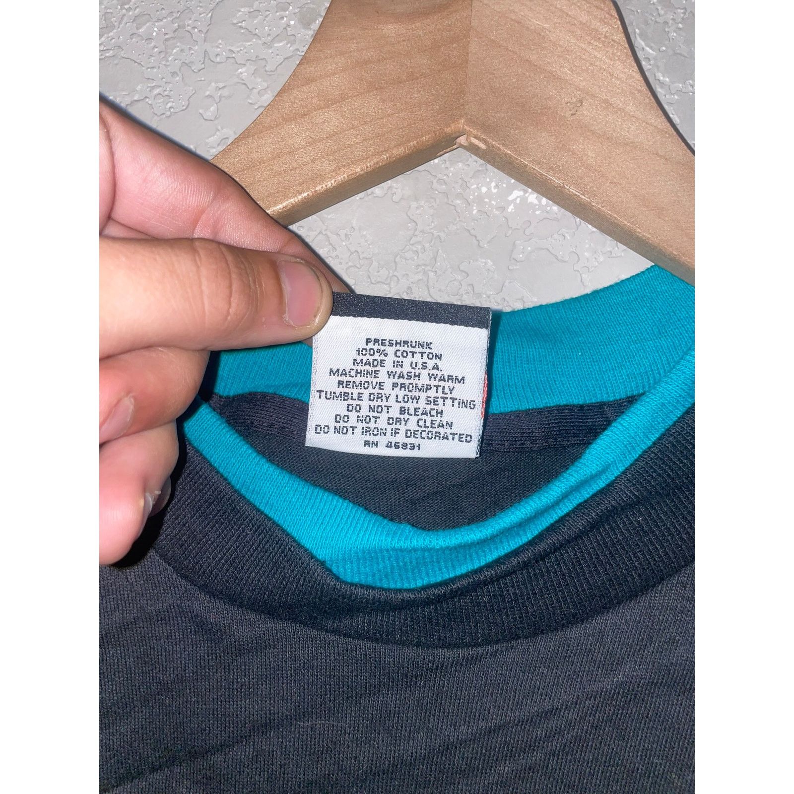 Vintage 90s Signal Sport Black Teal Double Collared Blank Shirt M Size US M / EU 48-50 / 2 - 5 Thumbnail