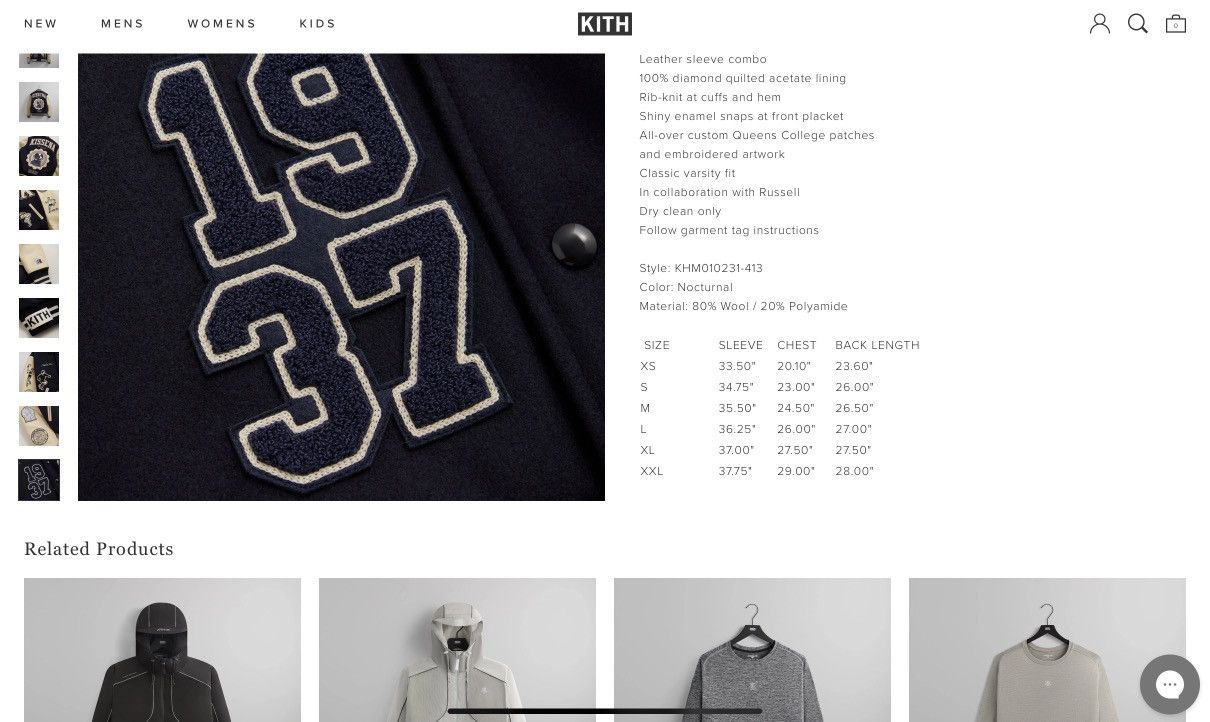 Kith × Russell Athletic Kith Russell Athletic CUNY Queens College Golden Bear Jacket Size US S / EU 44-46 / 1 - 4 Thumbnail