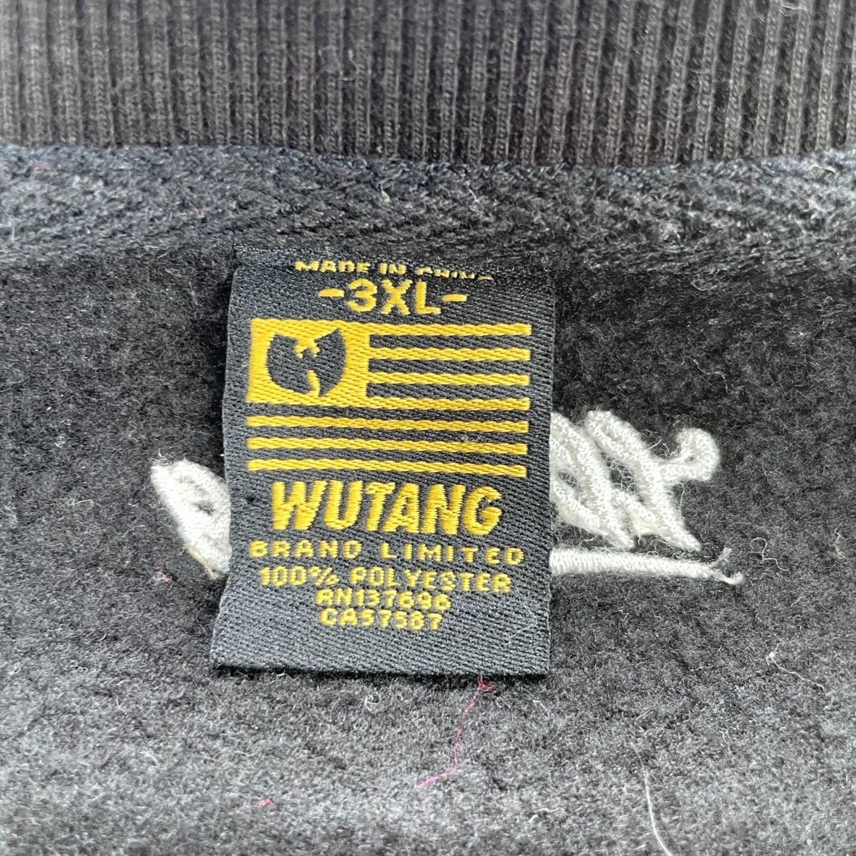 Vintage Wutang Sweatshirt Mens XXXL Black CREAM Camo Graphic Print Pullover Crew Neck Regular Fit USA Hip Hop Sports Theme Size US XXL / EU 58 / 5 - 5 Thumbnail