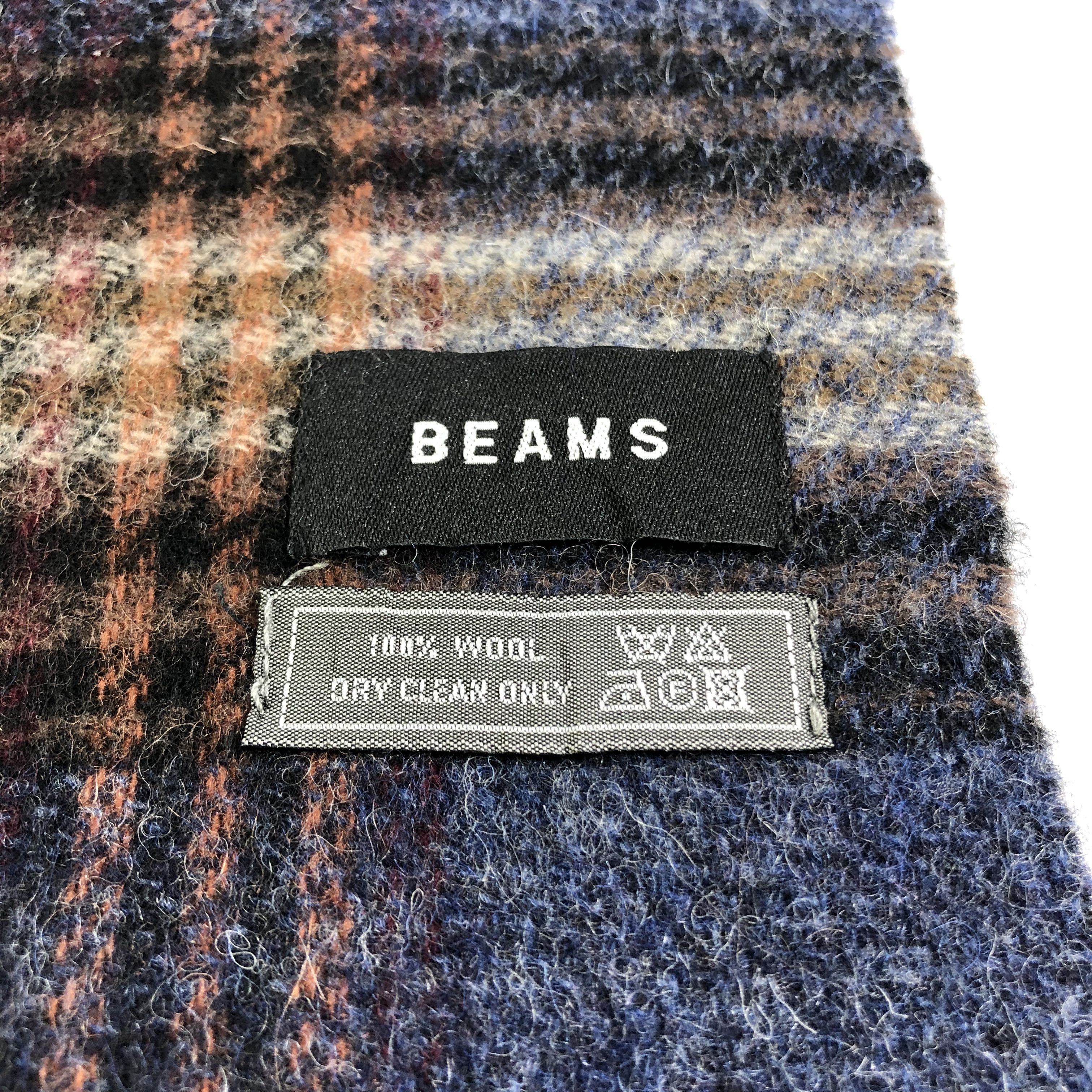 Beams Plus Beams Tartan Wool Scarf Muffler Neckwear V2405 Size ONE SIZE - 4 Thumbnail