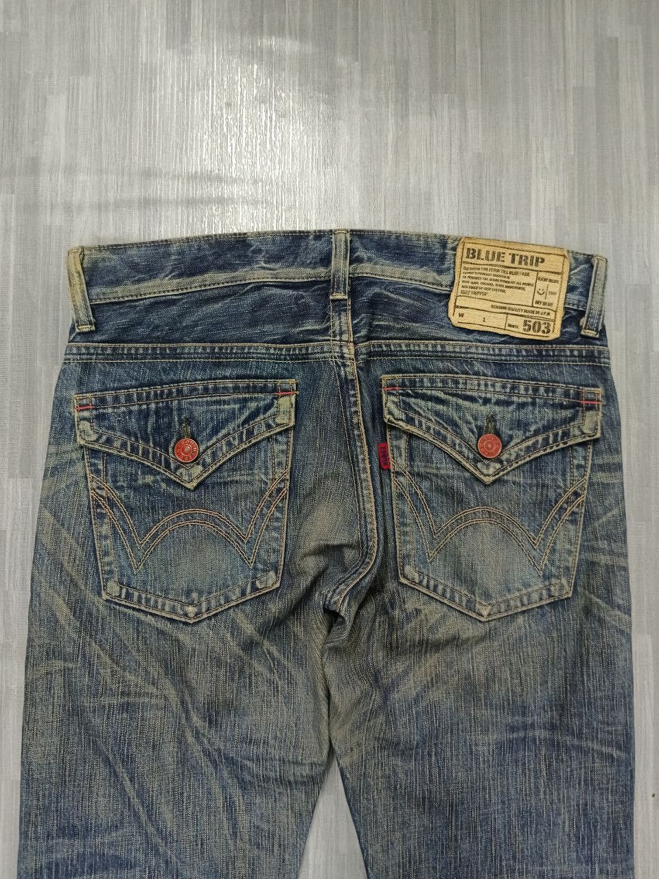 Vintage FLARE SICK EDWIN DENIM PANTS Size US 32 / EU 48 - 5 Thumbnail