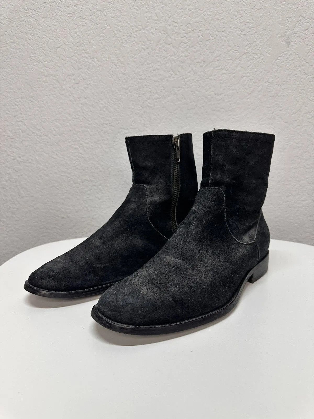 Leather Mens Boots AS 98 Style Rick Owens Meltal Zip Italy