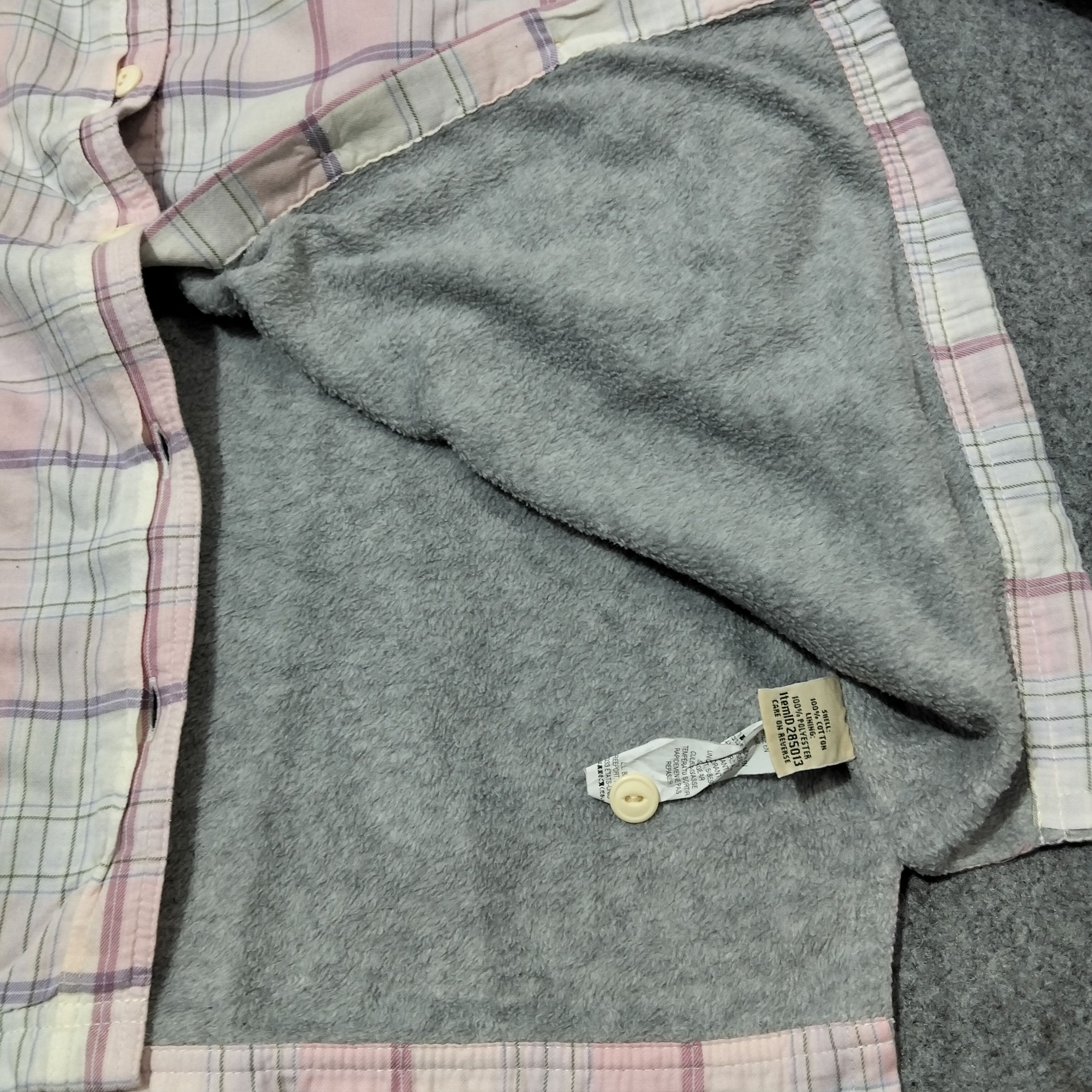 Flannel × L.L. Bean × Vintage 🔥 Vtg Y2K L.L. Bean Tartan checkered Flannel Sherpa Shirt Size US XL / EU 56 / 4 - 5 Thumbnail