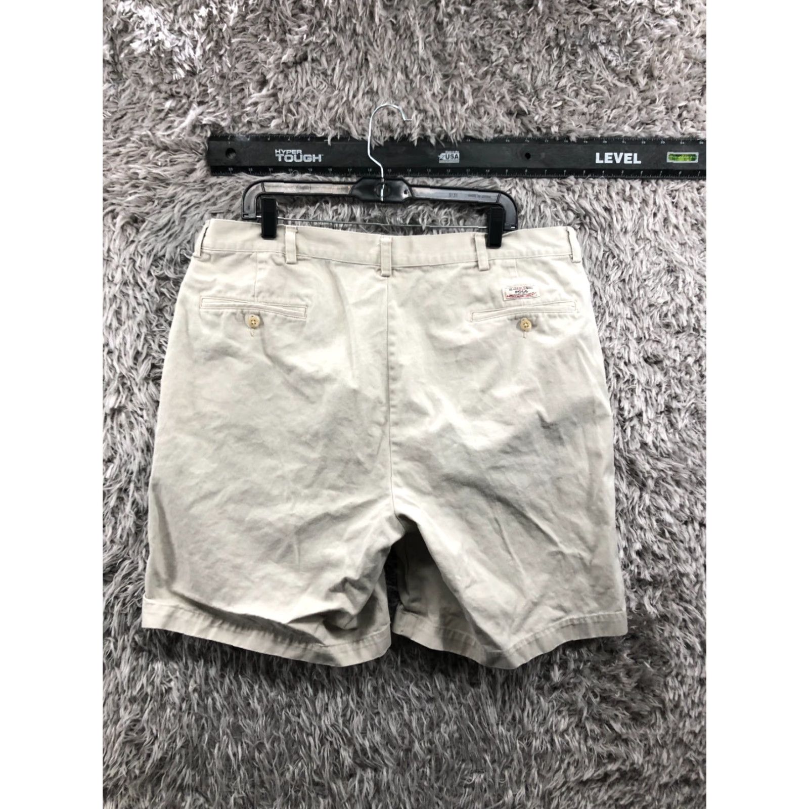 Ralph Lauren Ralph Lauren Polo Shorts Mens 40 Bermuda Mid Rise Beige Cotton Blend Flat Front 5-Pocket Logo Classic American Outdoor Size US L / EU 52-54 / 3 - 4 Thumbnail
