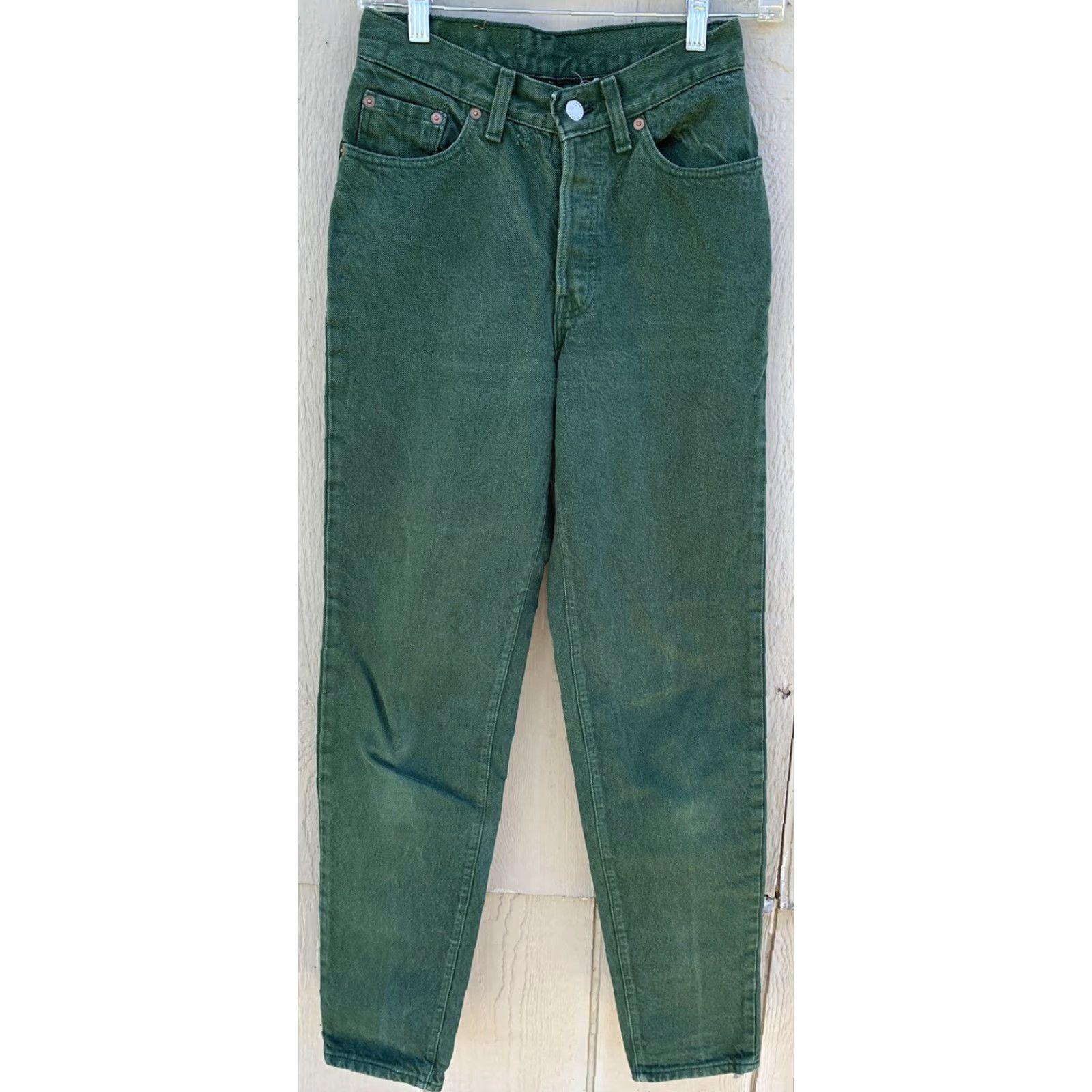 Levi's VINTAGE Levi's 501 jeans button fly tapered leg green size 5 M 26 in waist Size 27" / US 4 / IT 40 - 3 Thumbnail