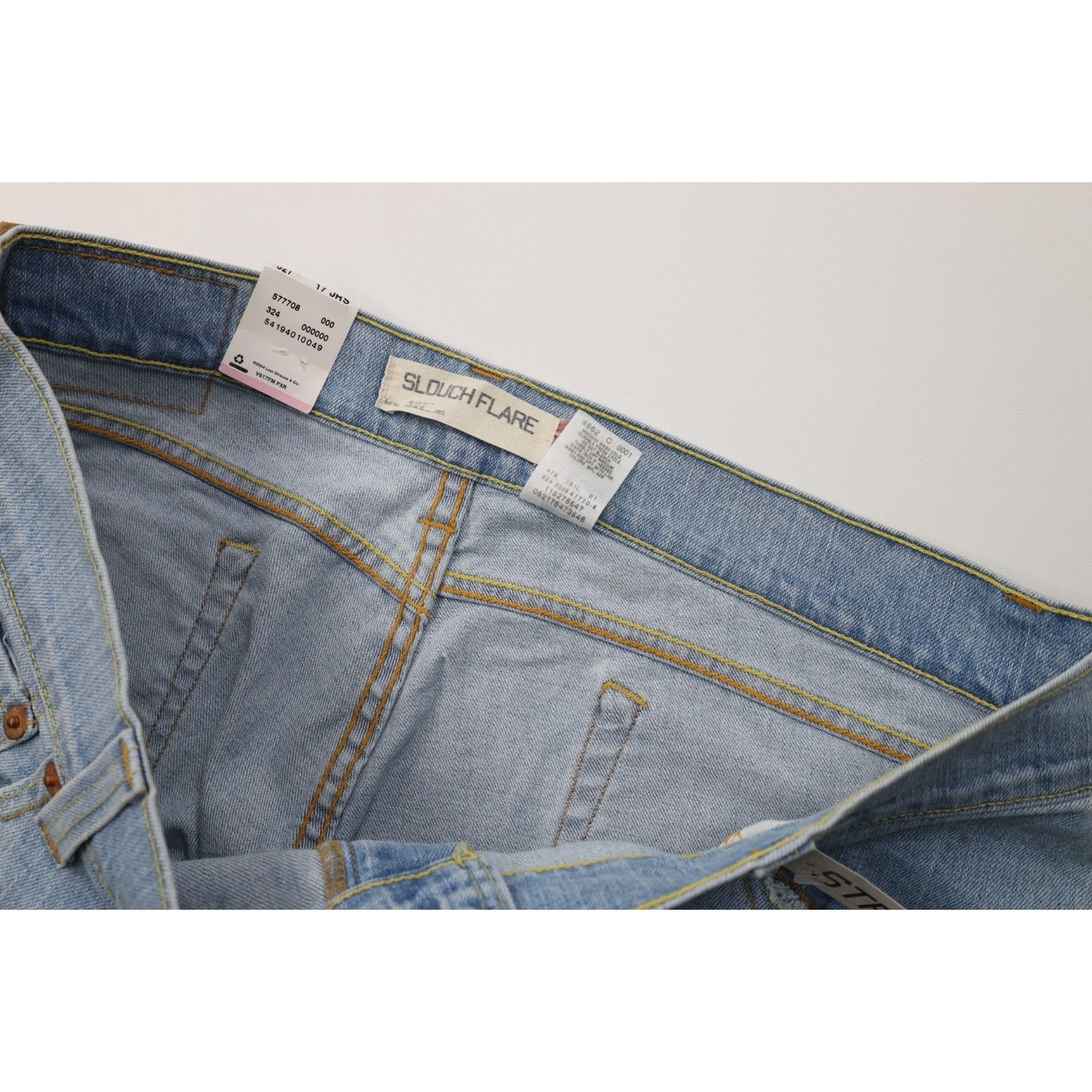 Levi's Deadstock Vintage Y2K Levis 527 Babydoll Slouch Flare Jeans Size 38" / US 16 / IT 52 - 9 Thumbnail