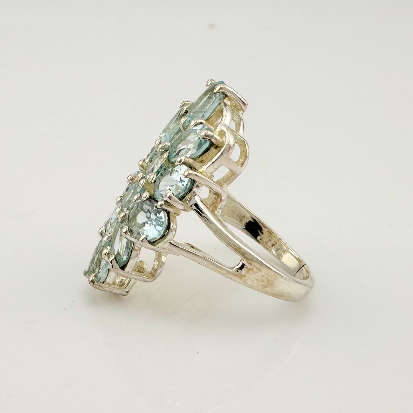 Other Stunning 5.78 ct Blue Topaz Shimmering Waterfall Ring Sz 6.5 Size ONE SIZE - 9 Thumbnail