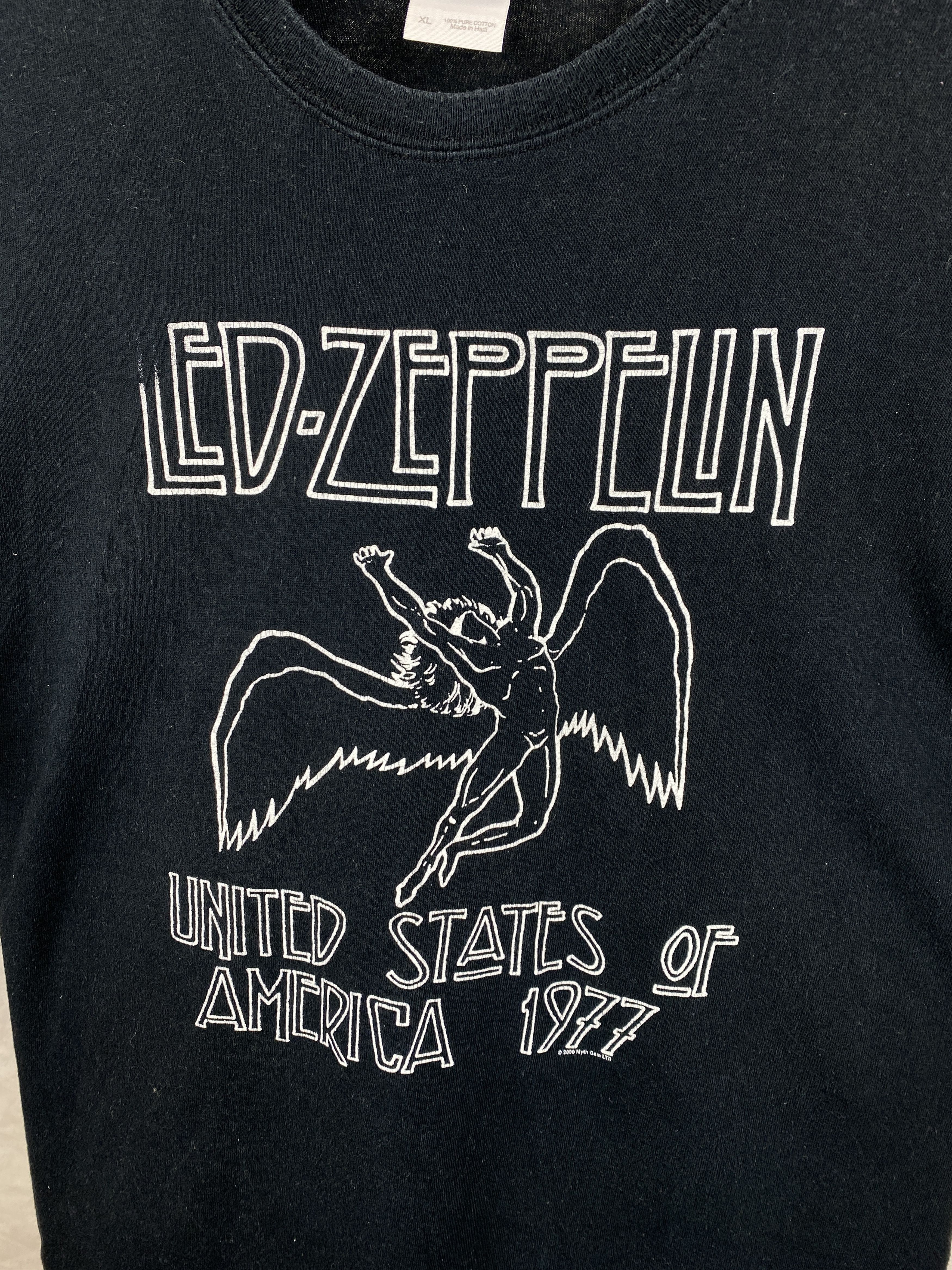 Band Tees × Led Zeppelin Led Zeppelin rock black tshirt vintage y2k 2000's grunge Size US XL / EU 56 / 4 - 2 Thumbnail