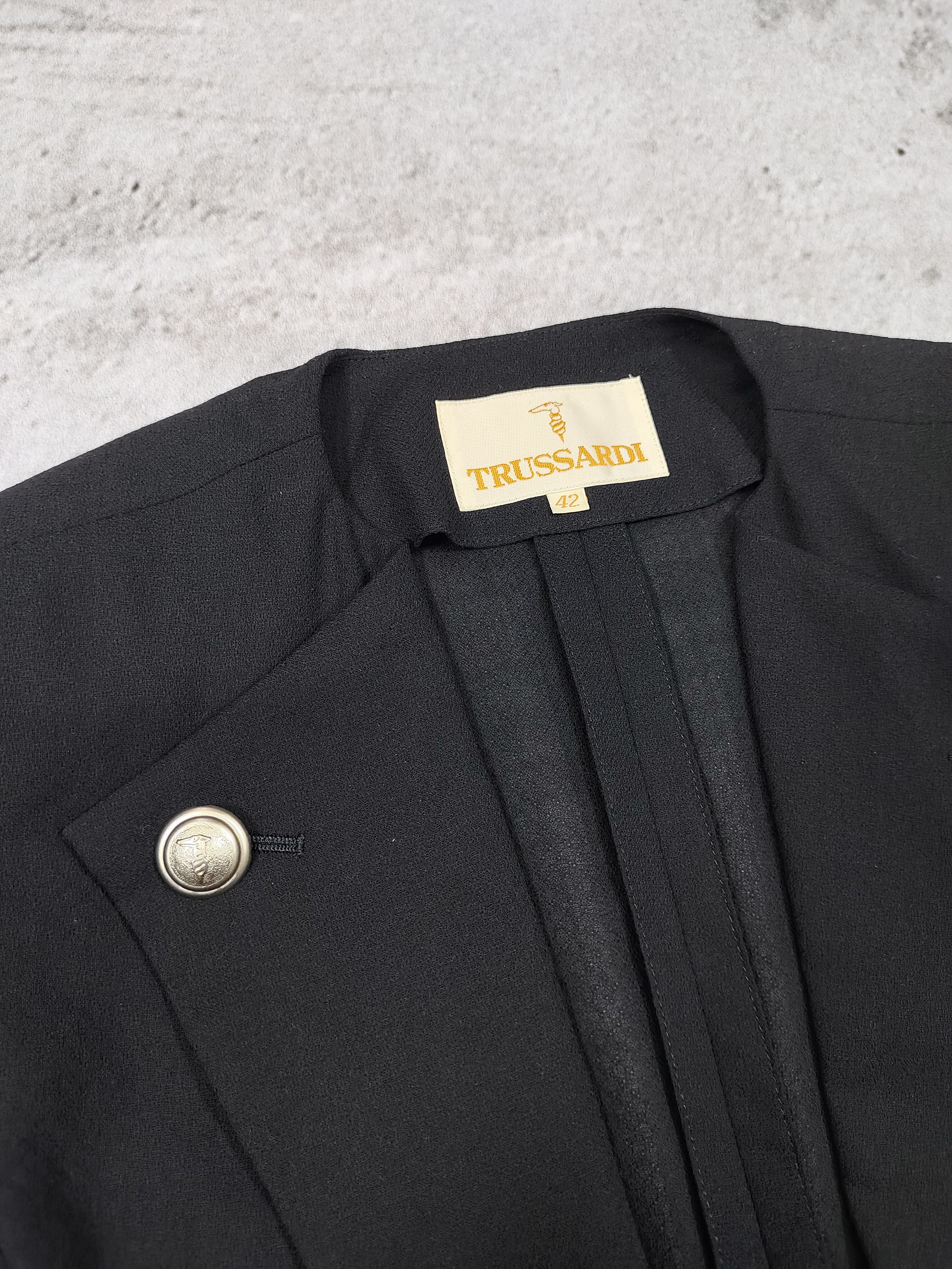 Trussardi 90s Trussardi- Minimalist Tailored Bolero Blazer Jacket Size M / US 6-8 / IT 42-44 - 9 Thumbnail