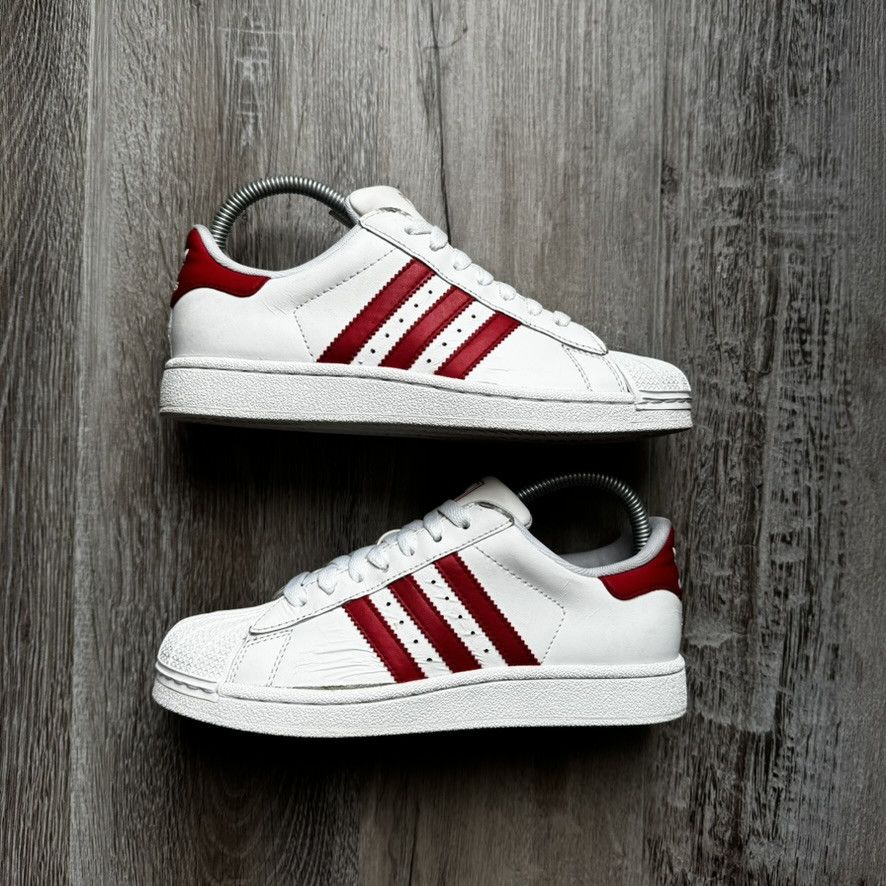 Adidas × Vintage ADIDAS • Superstar 2 "White/Red" (4.5M) Size US 5 / EU 37 - 3 Thumbnail