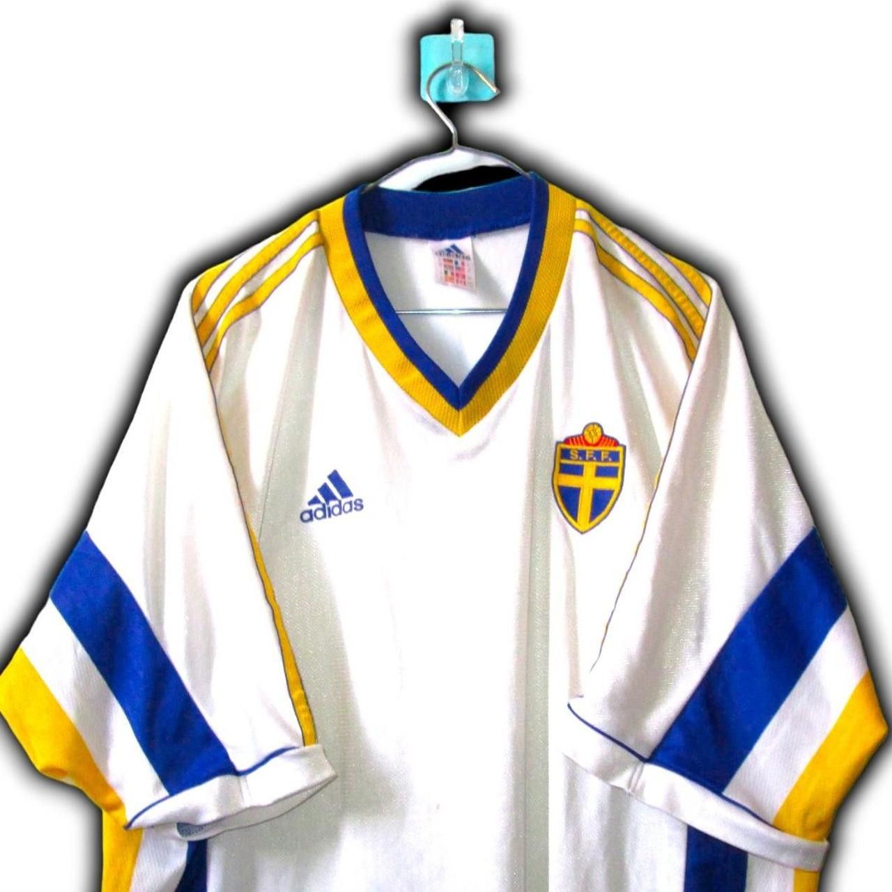 Adidas Sweden 1998 1999 Away shirt jersey Size US XL / EU 56 / 4 - 1 Thumbnail