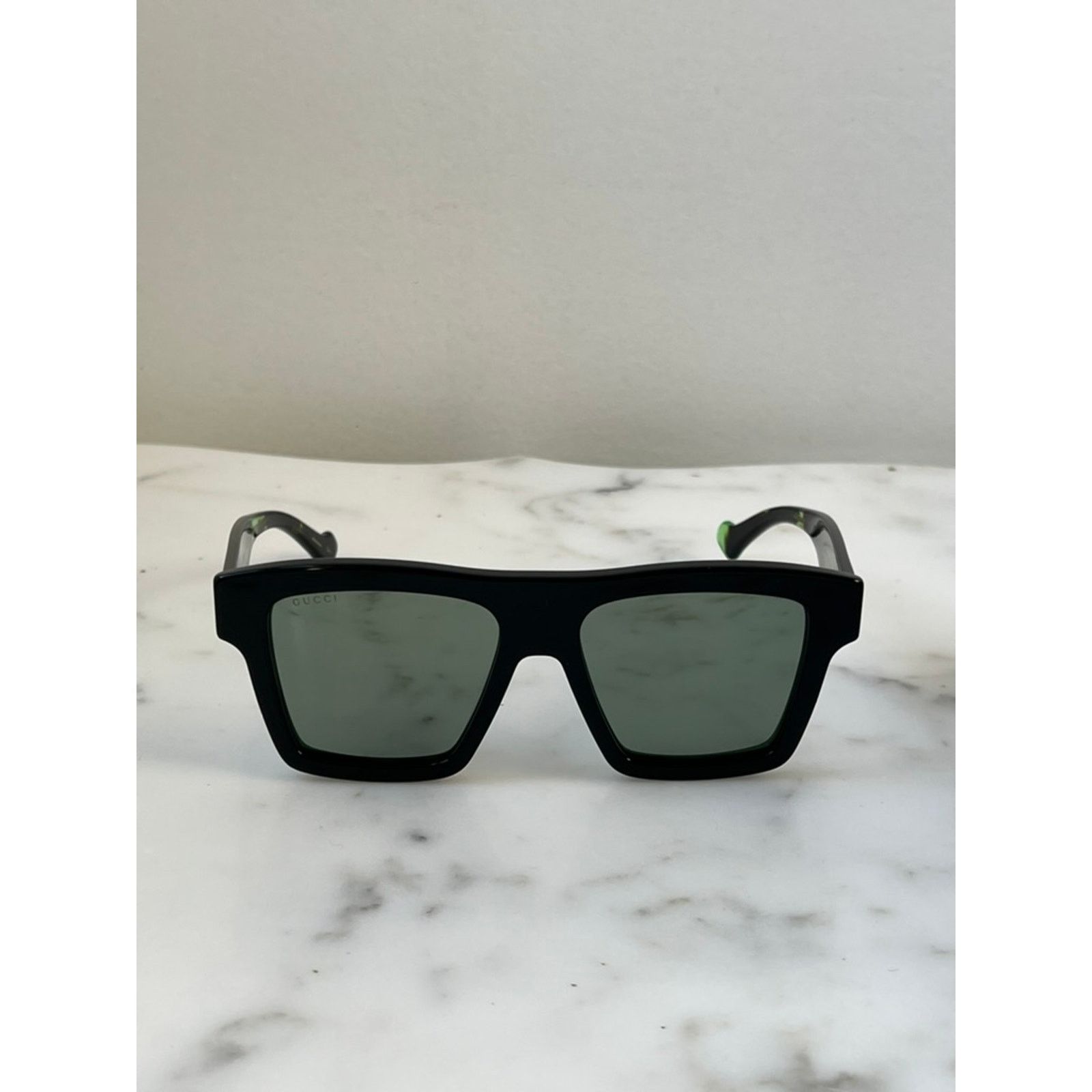 Gucci NEW Gucci GG0962S Black Green Flat Top Sunglasses Size ONE SIZE - 6 Thumbnail